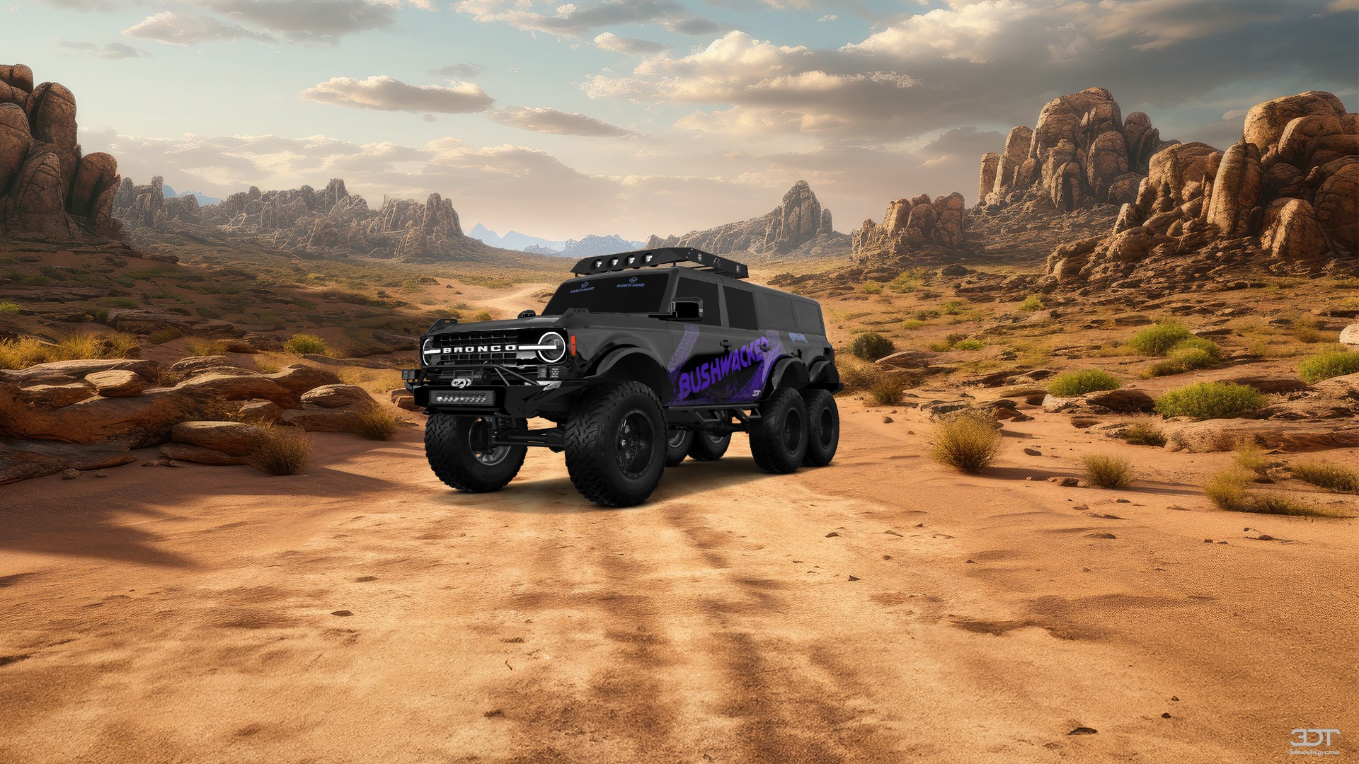 Tuning Ford Bronco 6X6 4 Door pickup truck 2021