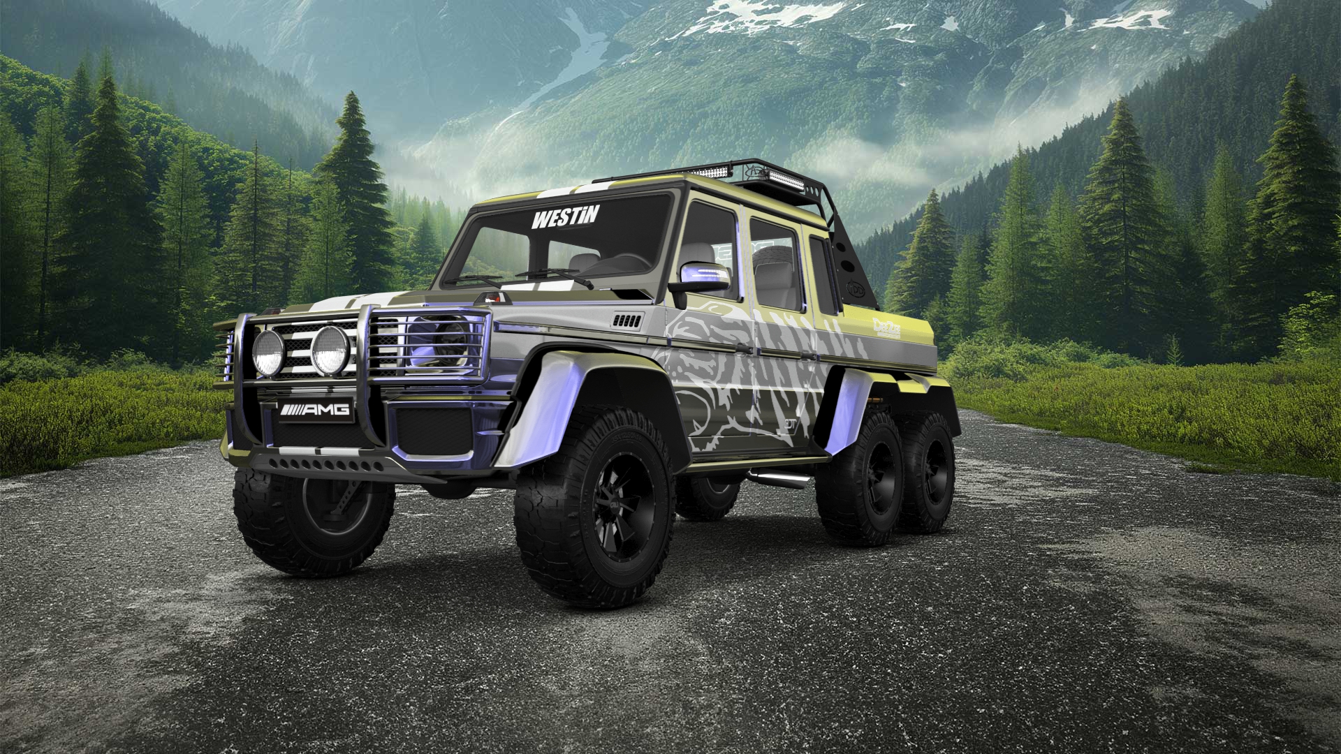 Mercedes G 63 AMG 6x6 4 Door pickup truck 2013 tuning