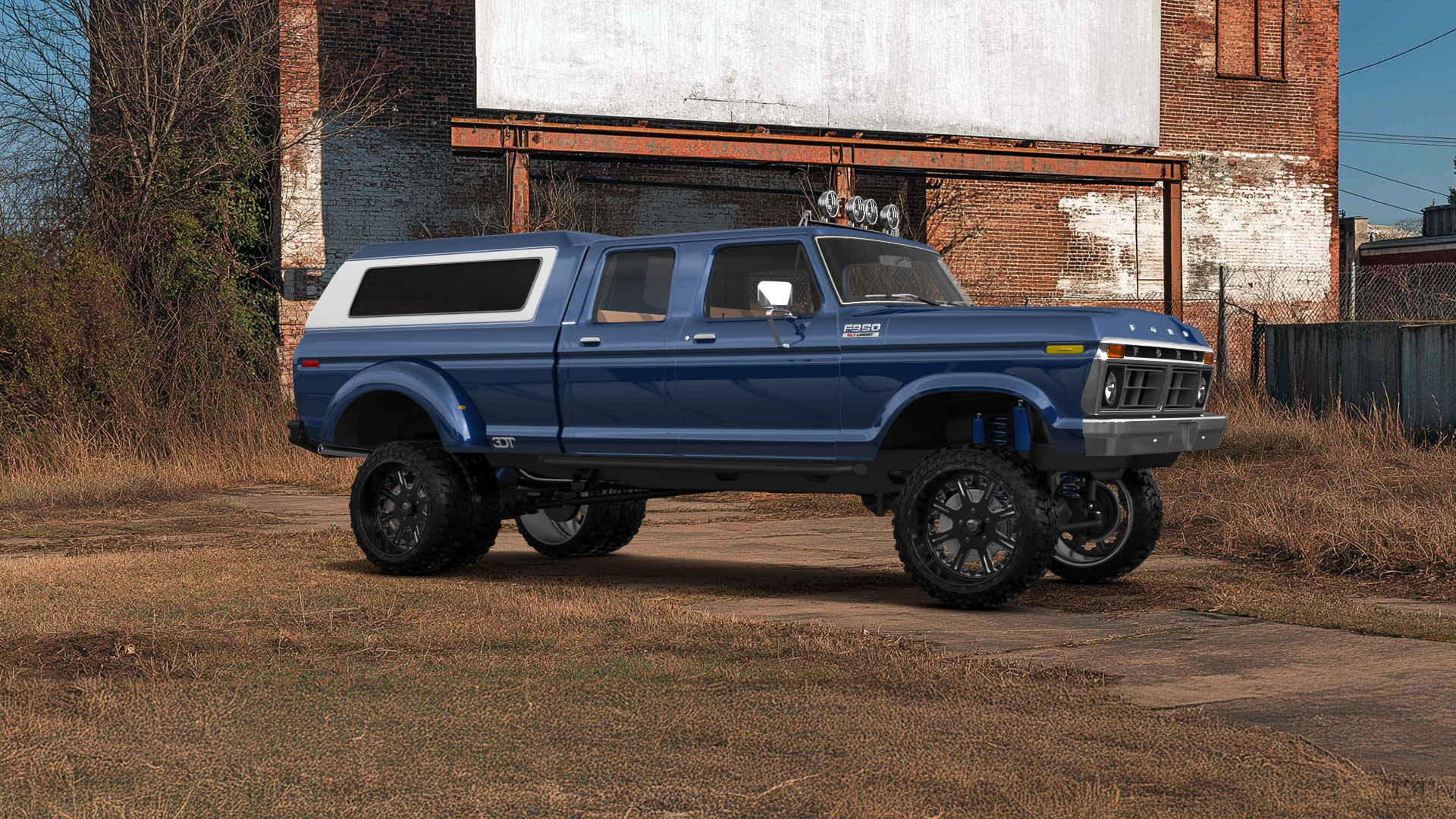Ford F-350 Dually 4 Door pickup truck 1973 tuning