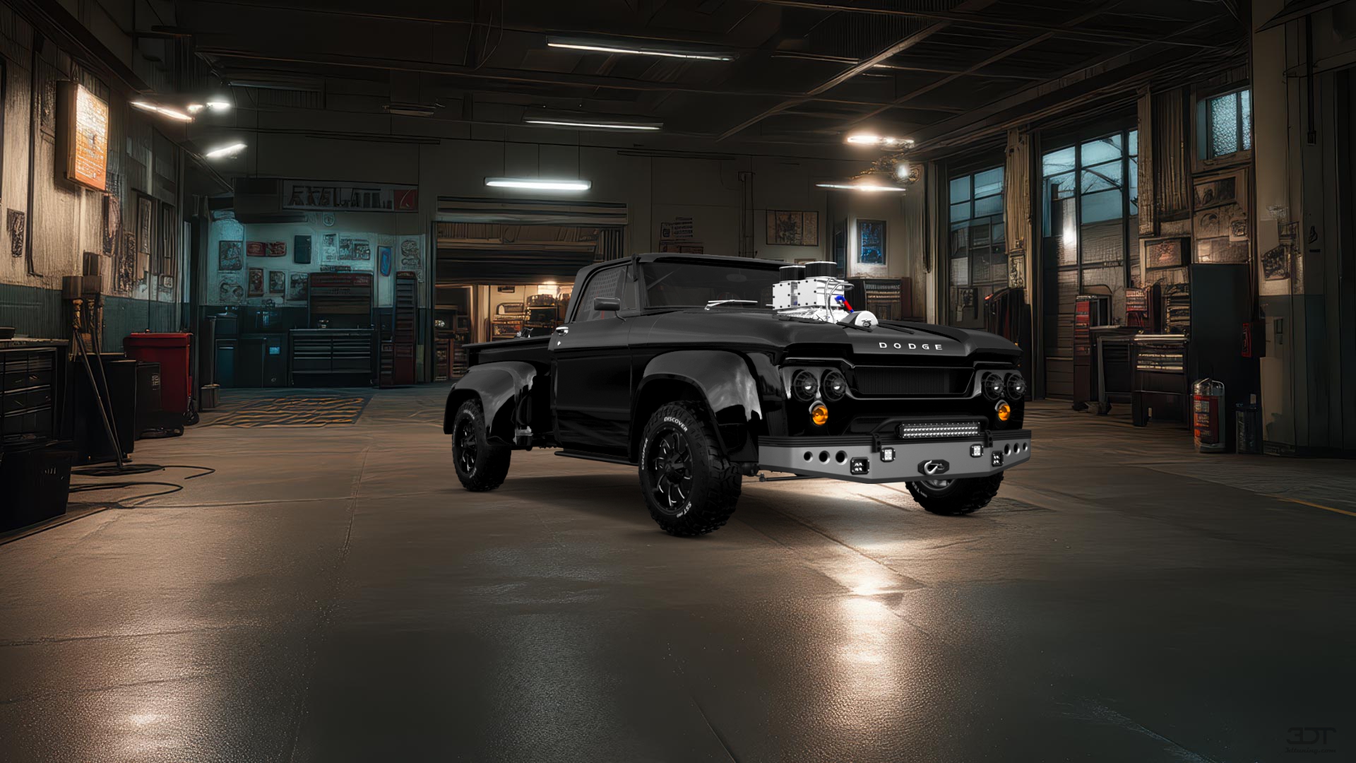 Dodge D-100 Stepside 2 Door pickup truck 1961 tuning