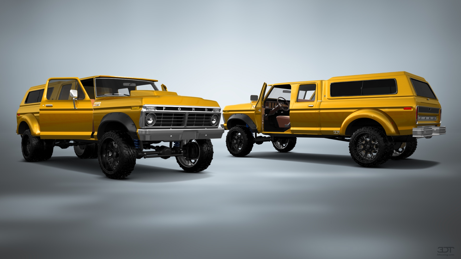 Ford F-350 Dually 4 Door pickup truck 1973 tuning