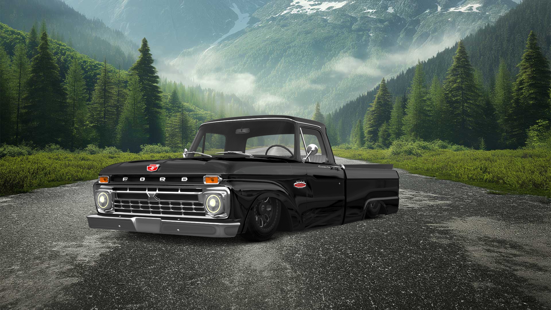 Ford F-100 Custom Cab 2 Door pickup truck 1966