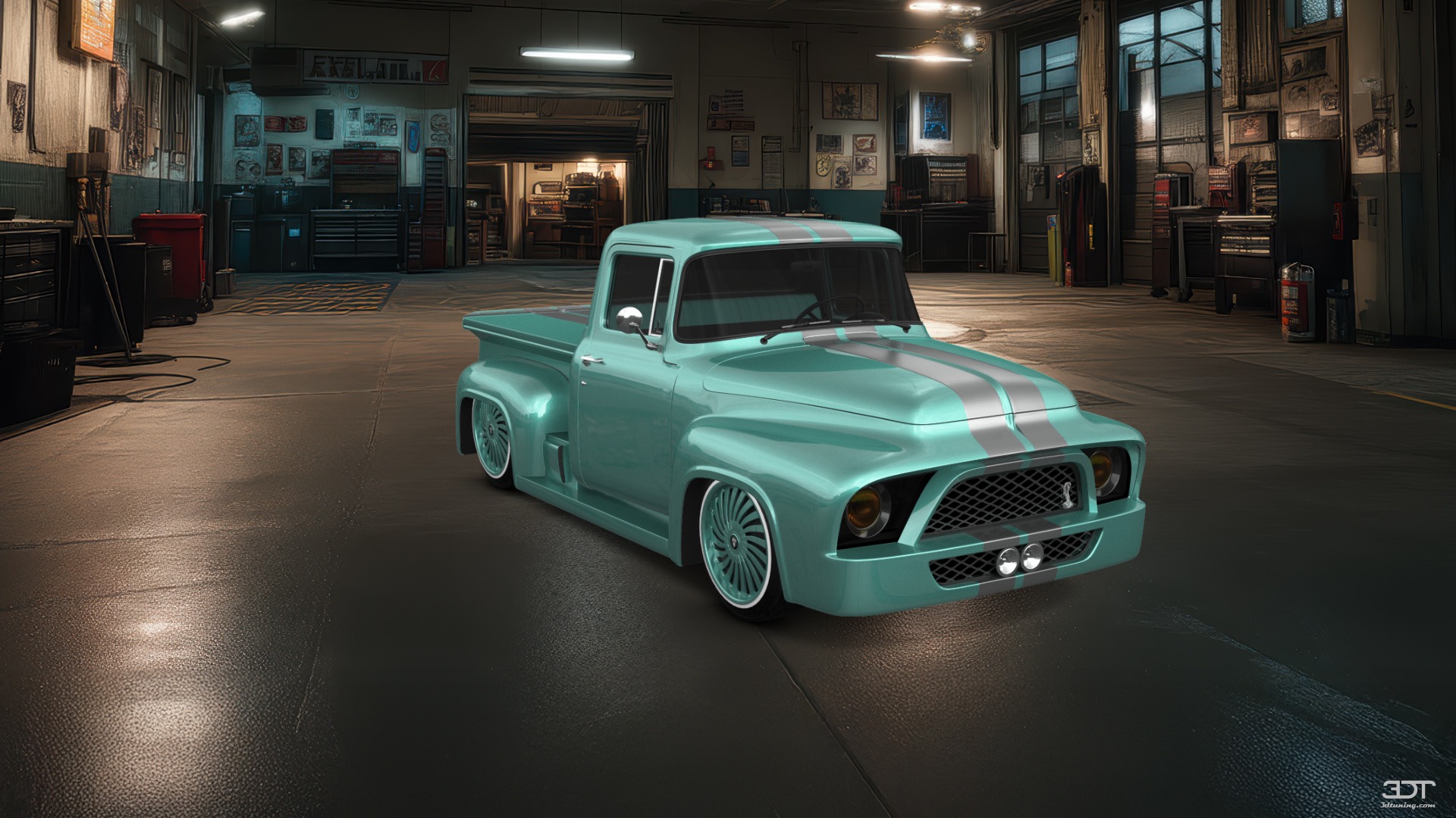 Tuning Ford F-100 2 Door truck 1956