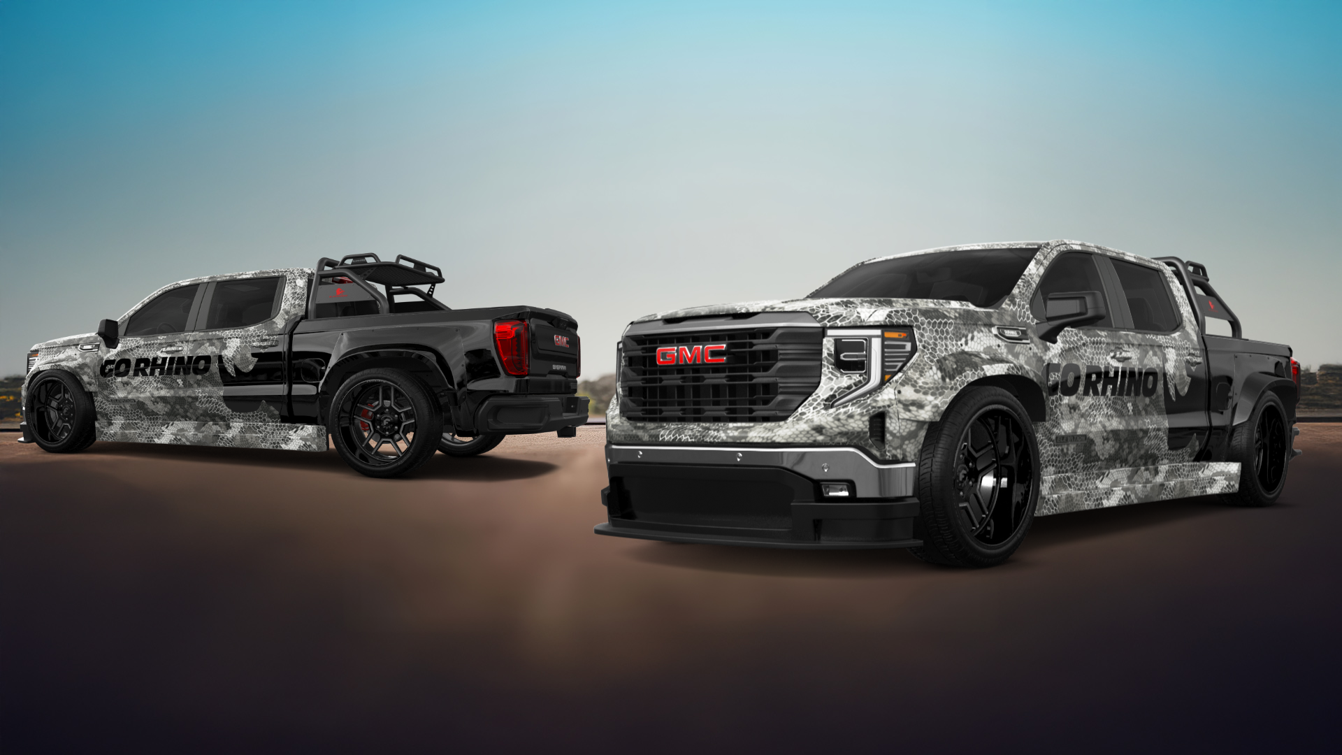 GMC Sierra 1500 Crew Cab 5.8 ft box 4 Door pickup truck 2023 tuning