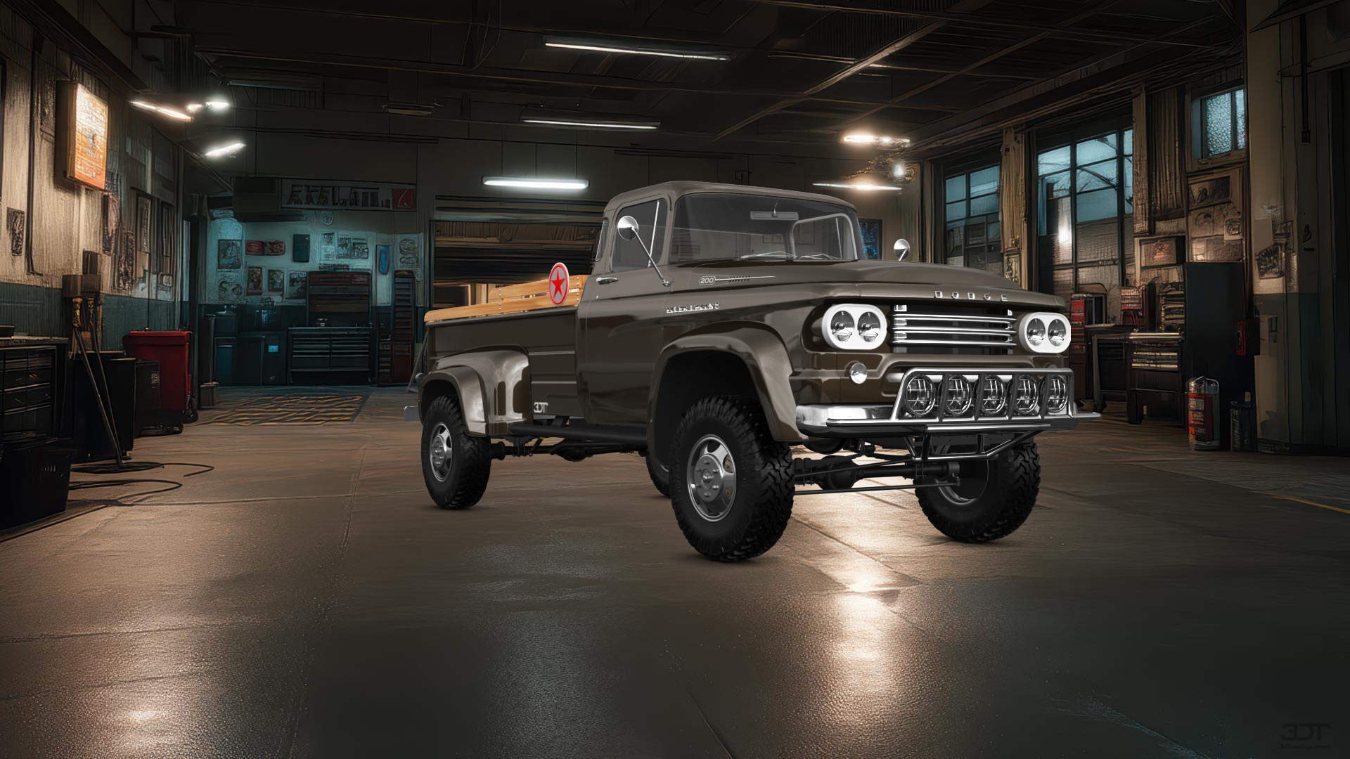 Dodge Power Wagon W300 2 Door pickup truck 1958 tuning
