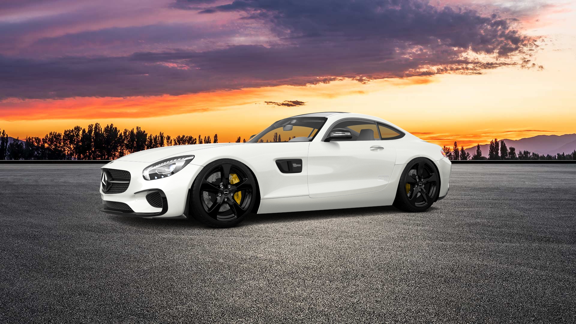 Mercedes AMG GT 2 door fastback coupe 2015 tuning