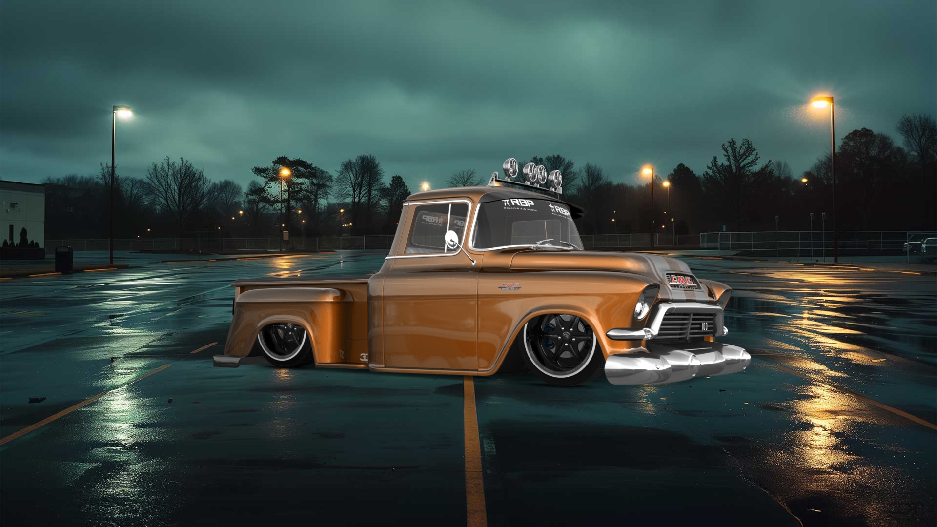 GMC 100 Stepside 2 Door pickup truck 1957 tuning