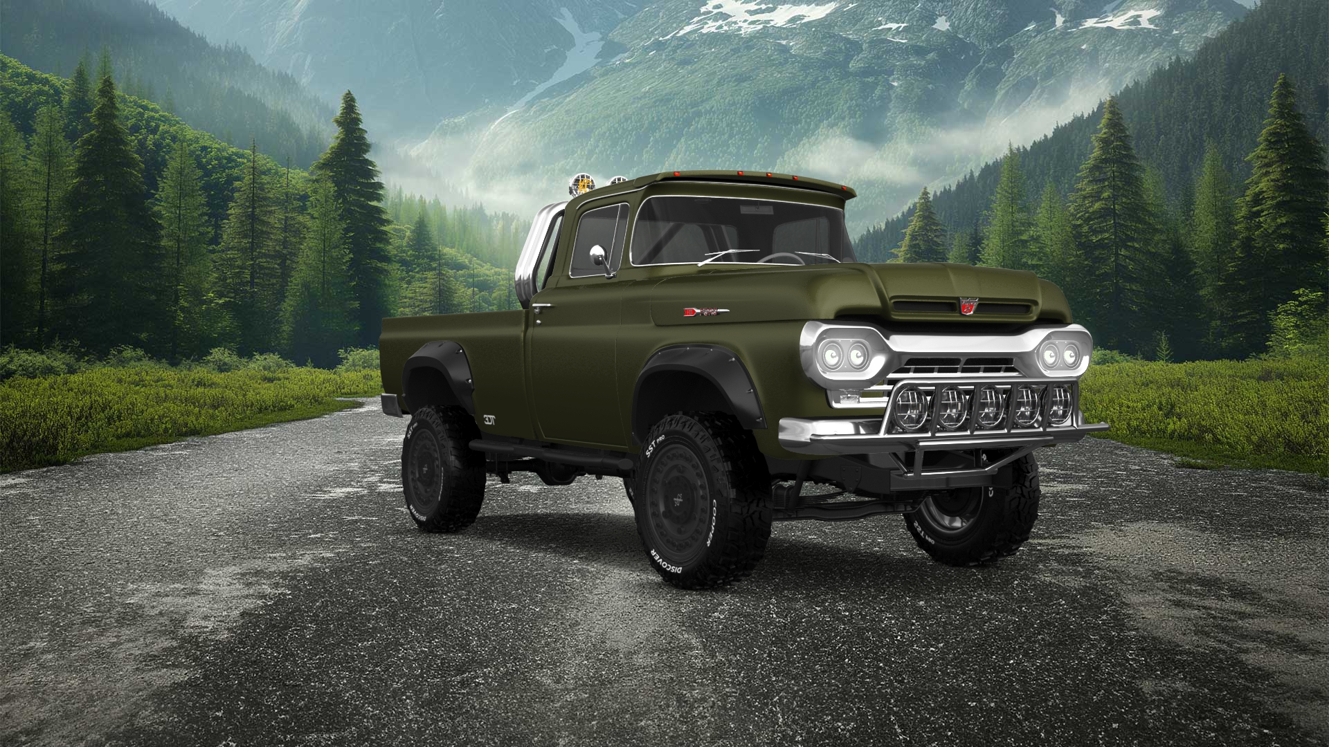 Ford F-100 2 Door pickup truck 1960 tuning