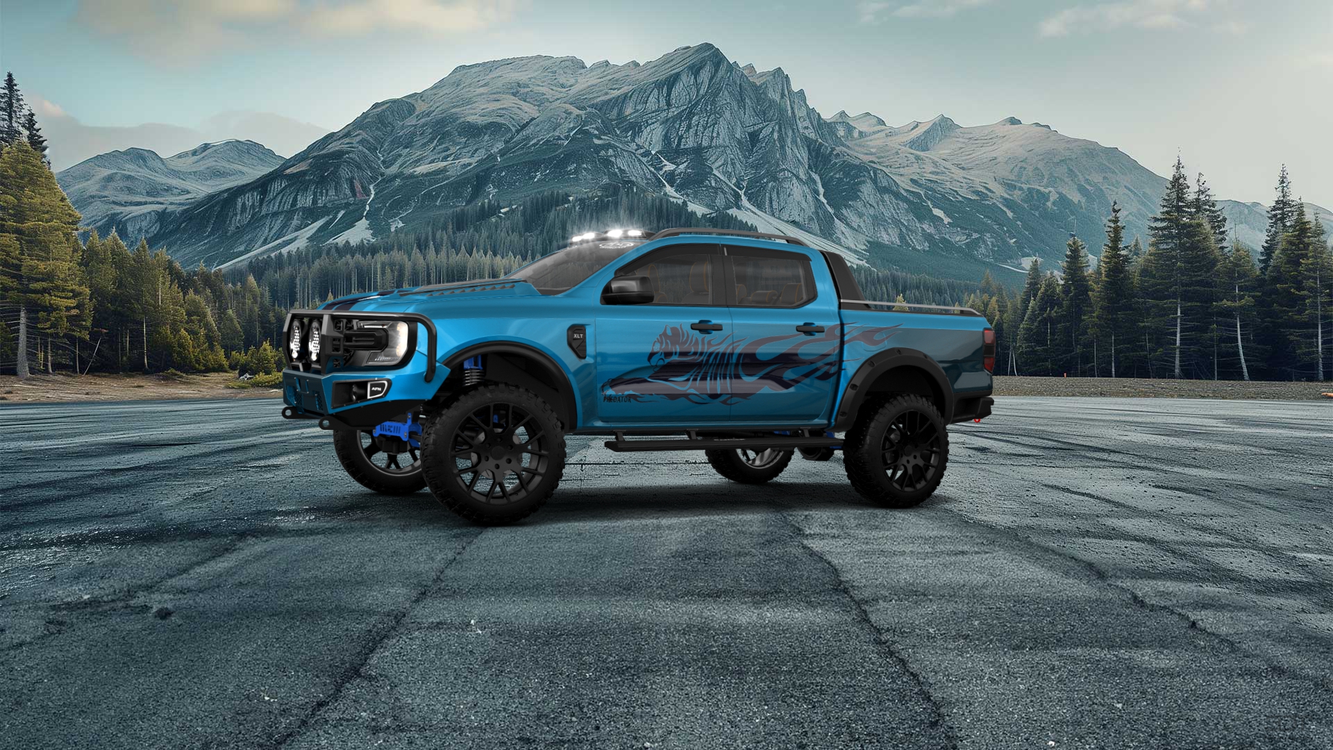 Ford Ranger 4 Door pickup truck 2022 tuning