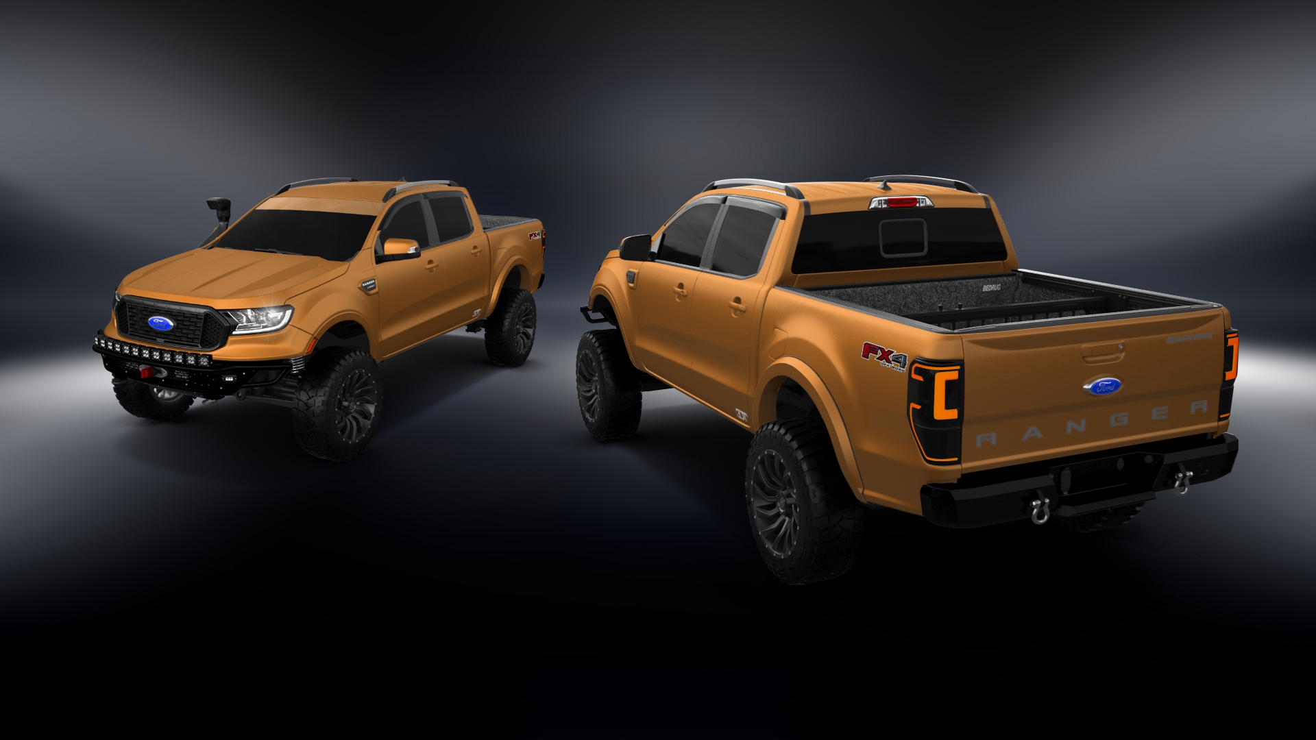 Ford Ranger 4 Door pickup truck 2019 tuning