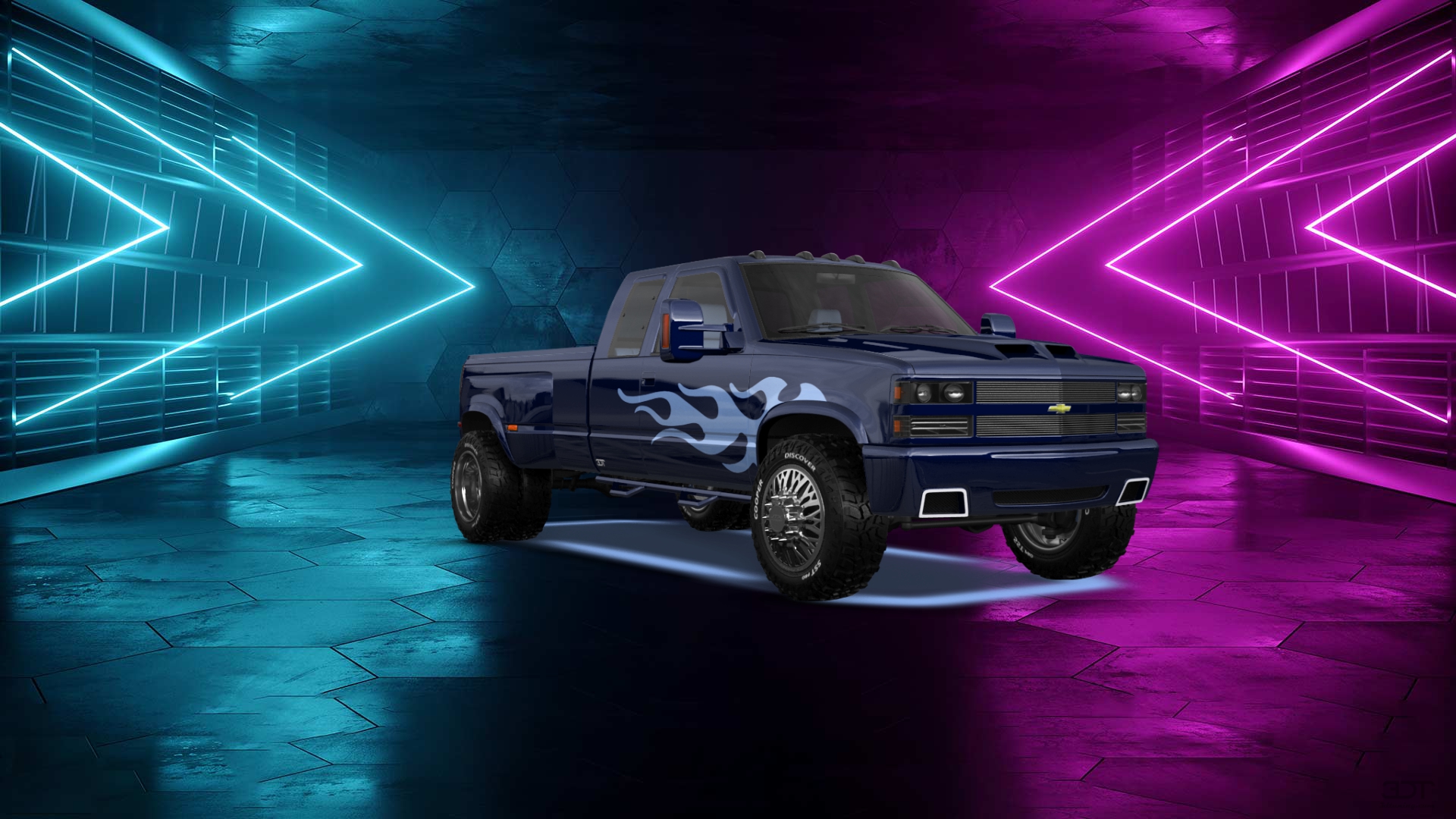 Chevrolet K3500 Extended Cab Pickup Truck 1988