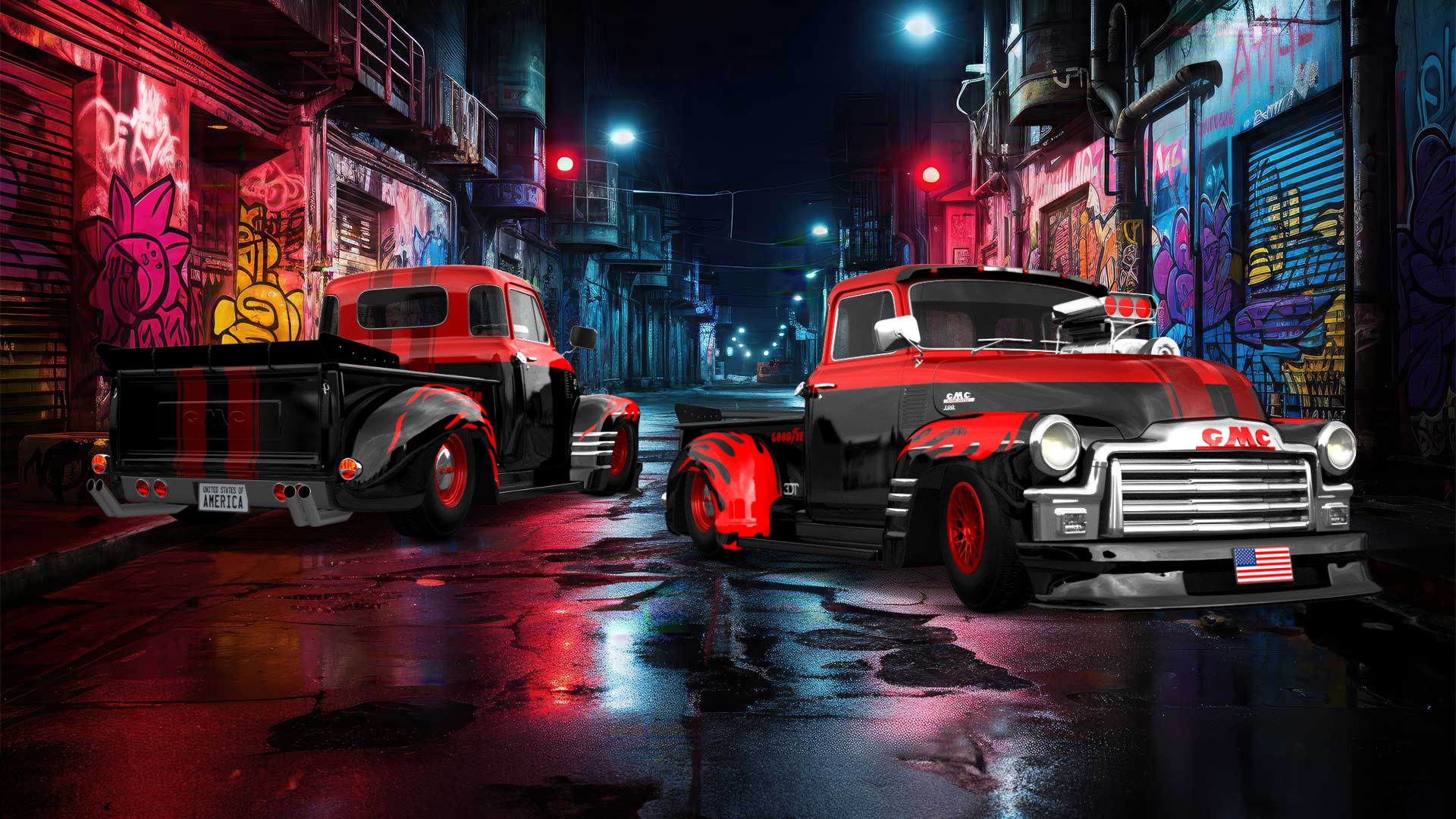 GMC 100 Stepside 2 Door pickup truck 1954 tuning