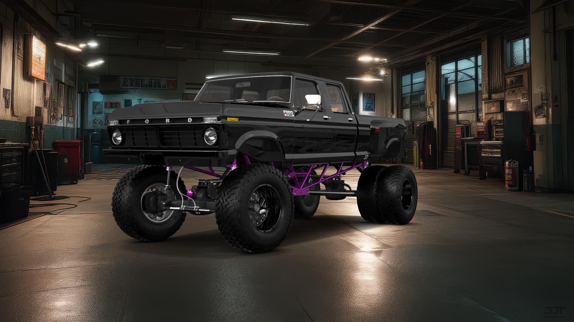 Ford F-350 Dually 4 Door pickup truck 1973 tuning