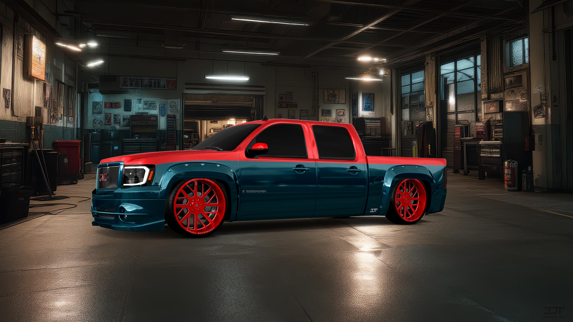 GMC Sierra 1500 Crew Cab 5.8 ft box 4 Door pickup truck 2007 tuning