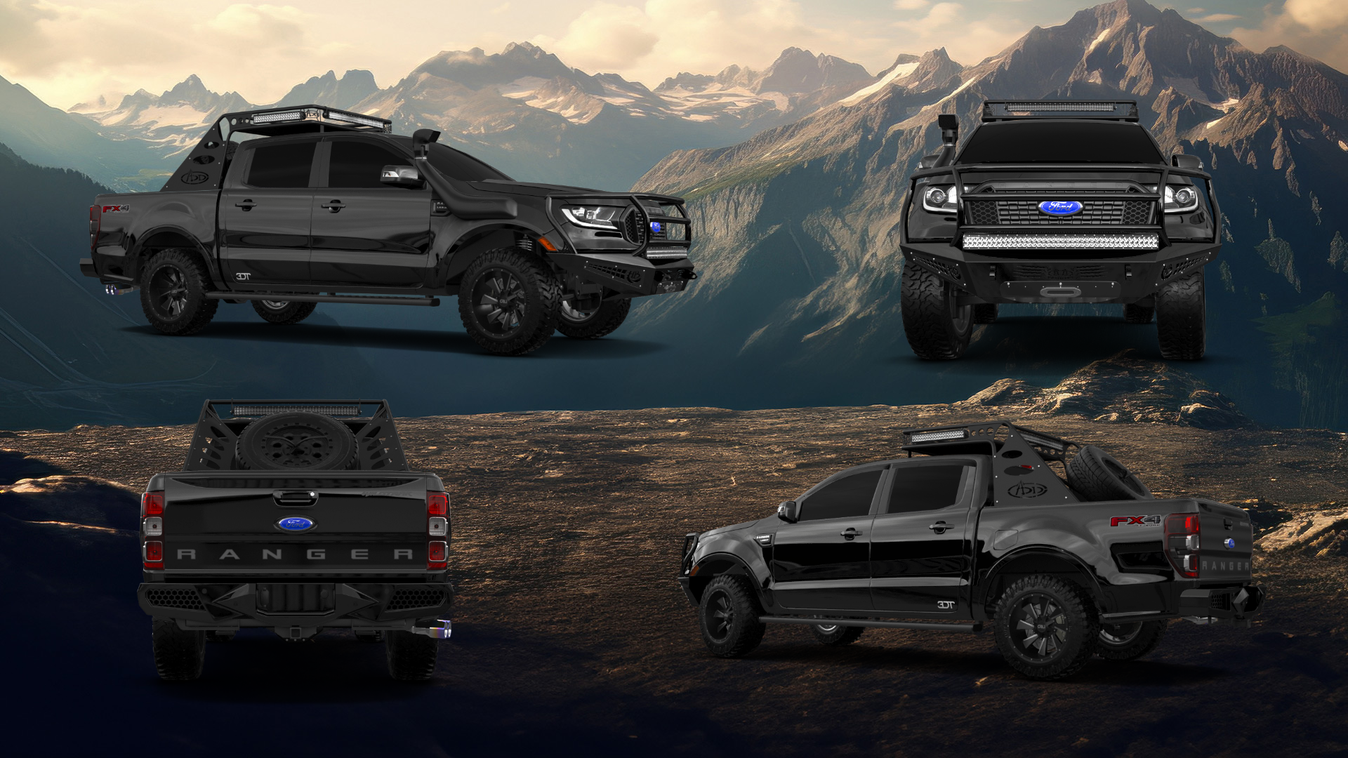 Ford Ranger 4 Door pickup truck 2019 tuning