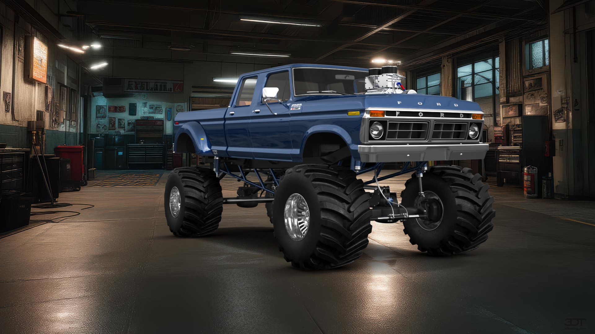 Ford F-350 Dually 4 Door pickup truck 1973 tuning