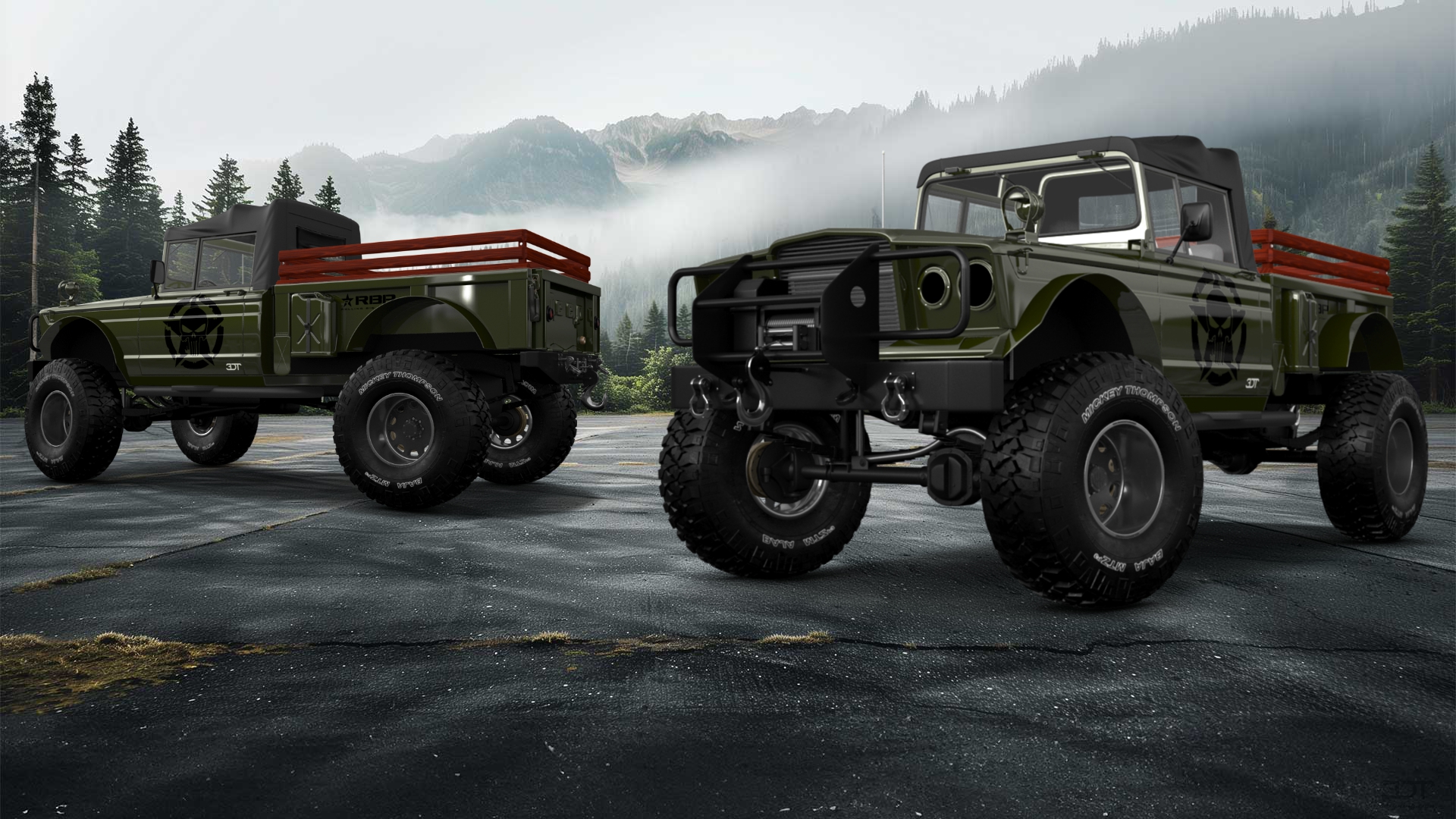 Jeep Kaiser M715 2 Door pickup truck 1968 tuning