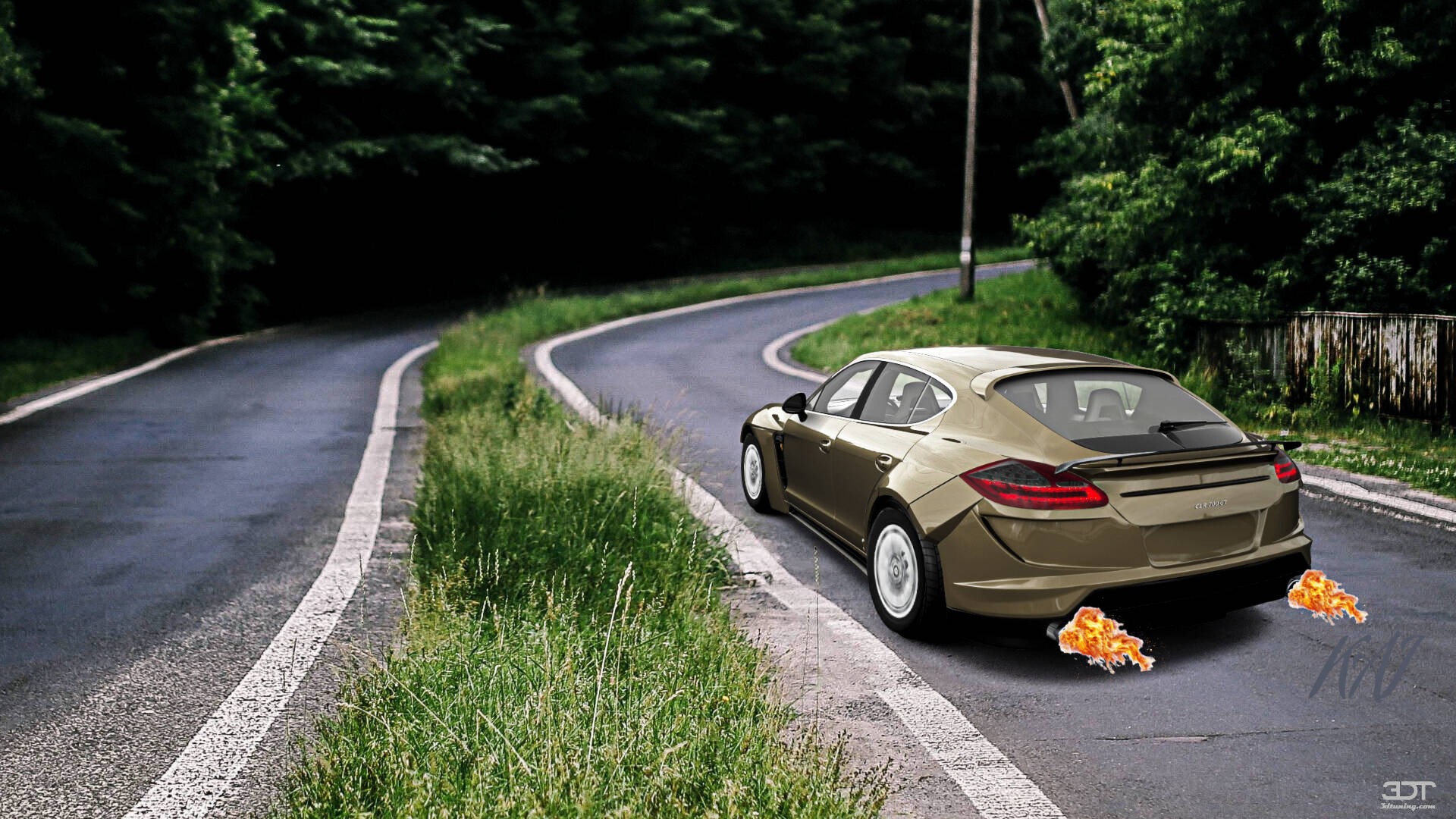 Tuning Porsche Panamera 4 door fastback saloon 2011