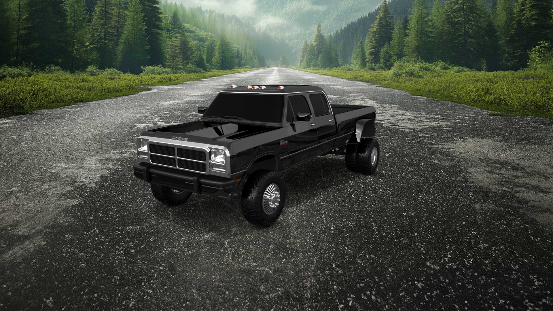 Dodge Ram 350 4 Door pickup truck 1991 tuning