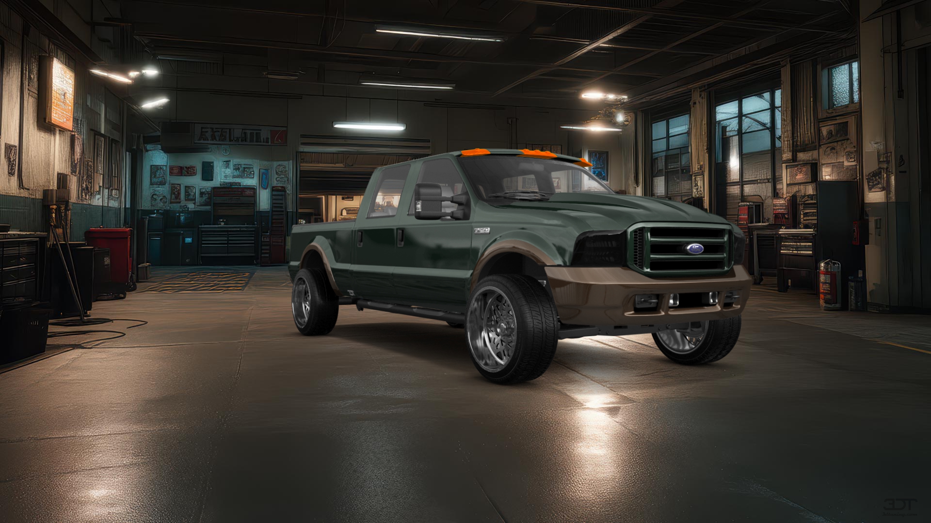 forest green w/ caribou brown ford f250 king ranch