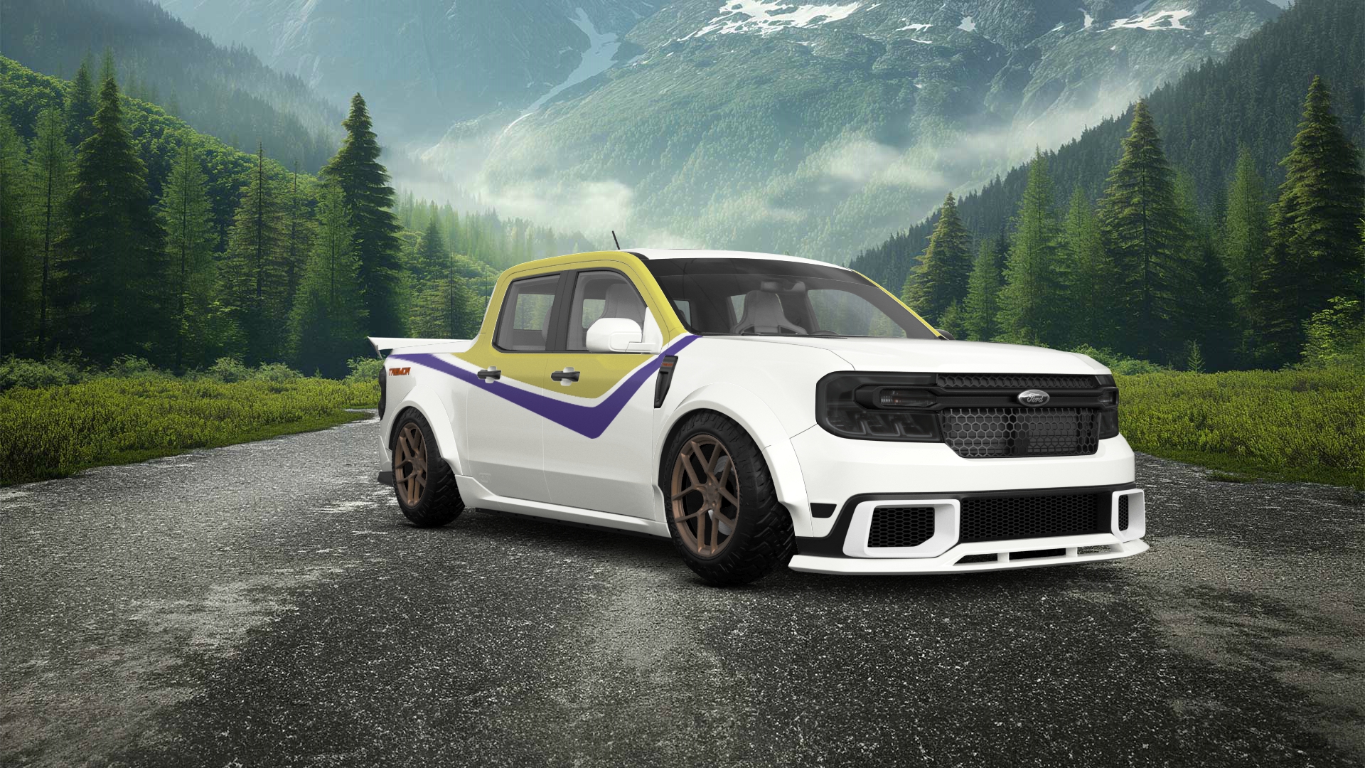 Ford Maverick 4 Door pickup truck 2022 tuning