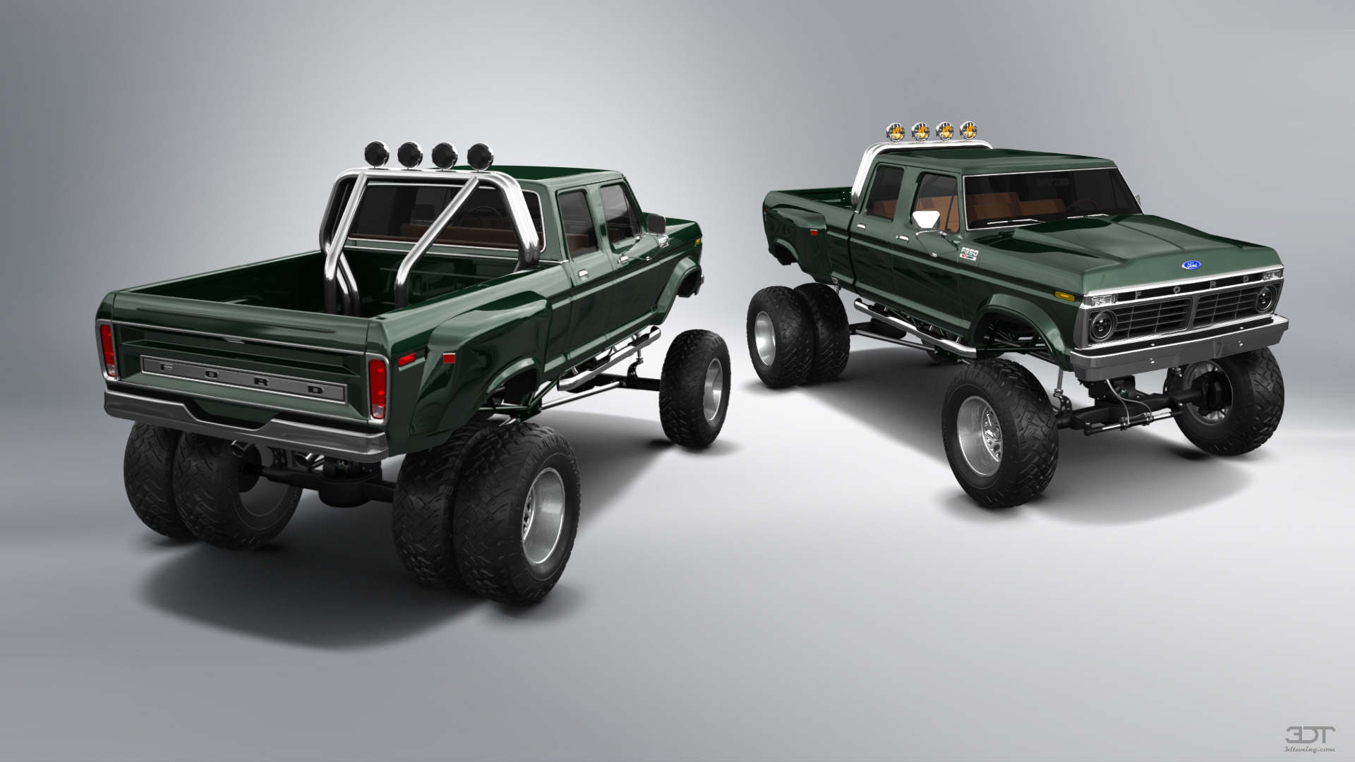 Ford F-350 Dually 4 Door pickup truck 1973 tuning