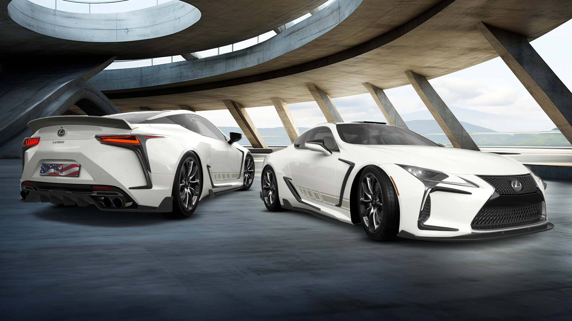 Lexus LC500 2 door fastback coupe 2017 tuning