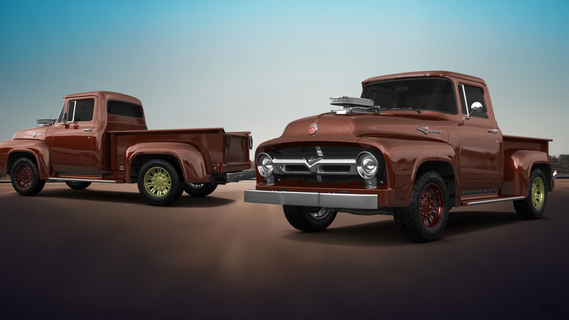 Ford F-100 2 Door truck 1956 Images