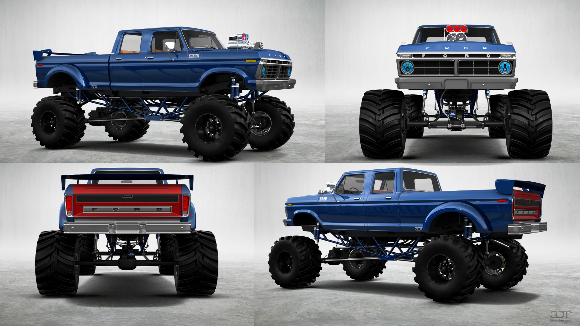 Ford F-350 Dually 4 Door pickup truck 1973 tuning