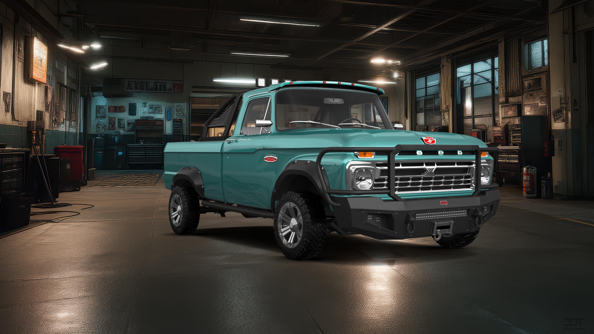 Ford F-100 Custom Cab 2 Door pickup truck 1966 tuning