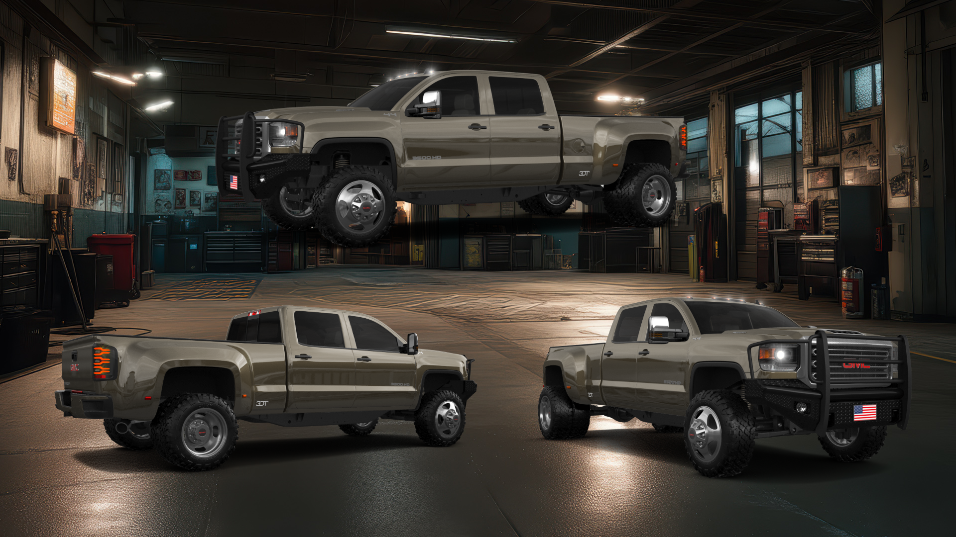 GMC Sierra 3500 HD Crew Cab 4 Door pickup truck 2015 tuning