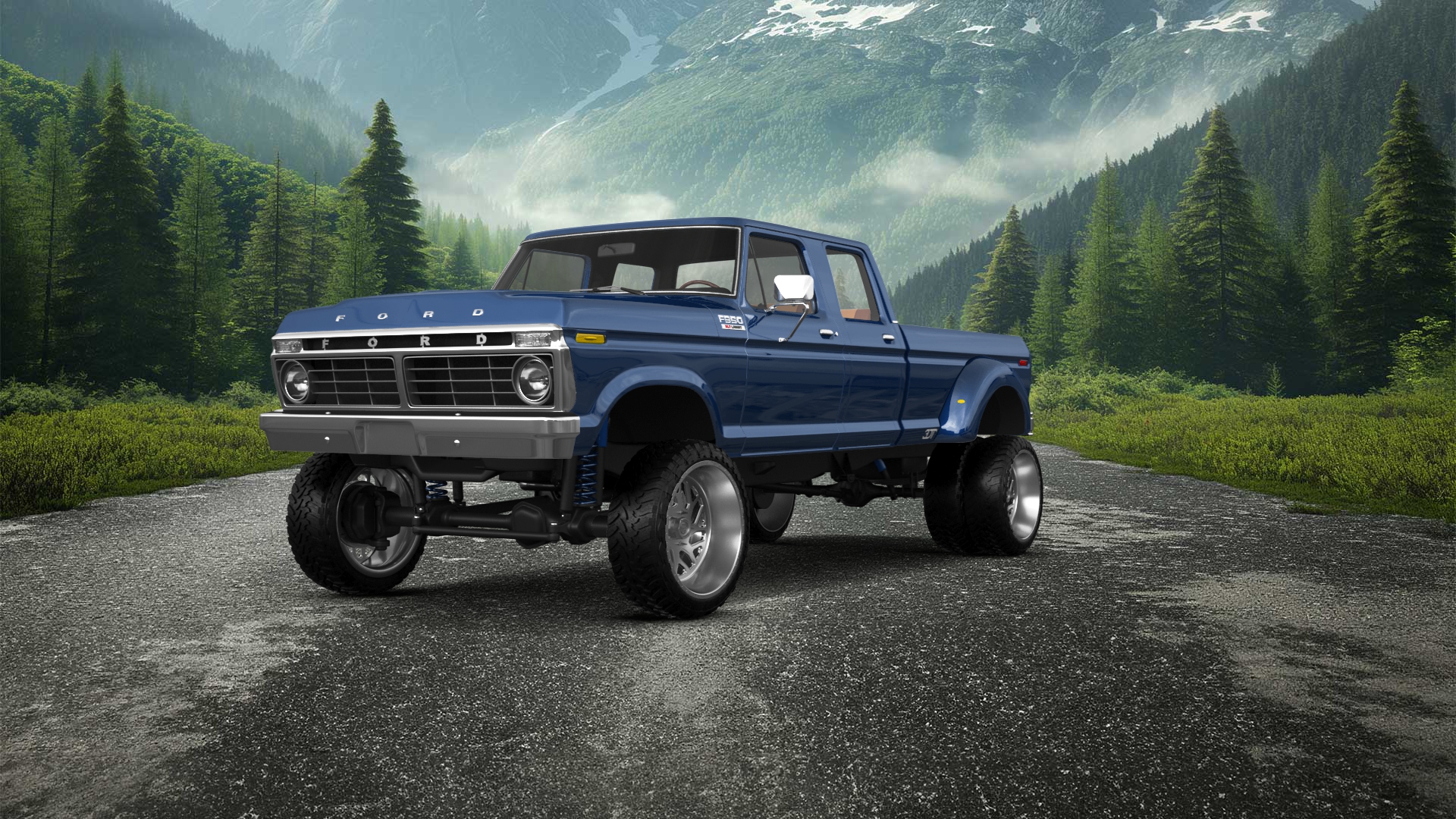 Ford F-350 Dually 4 Door pickup truck 1973