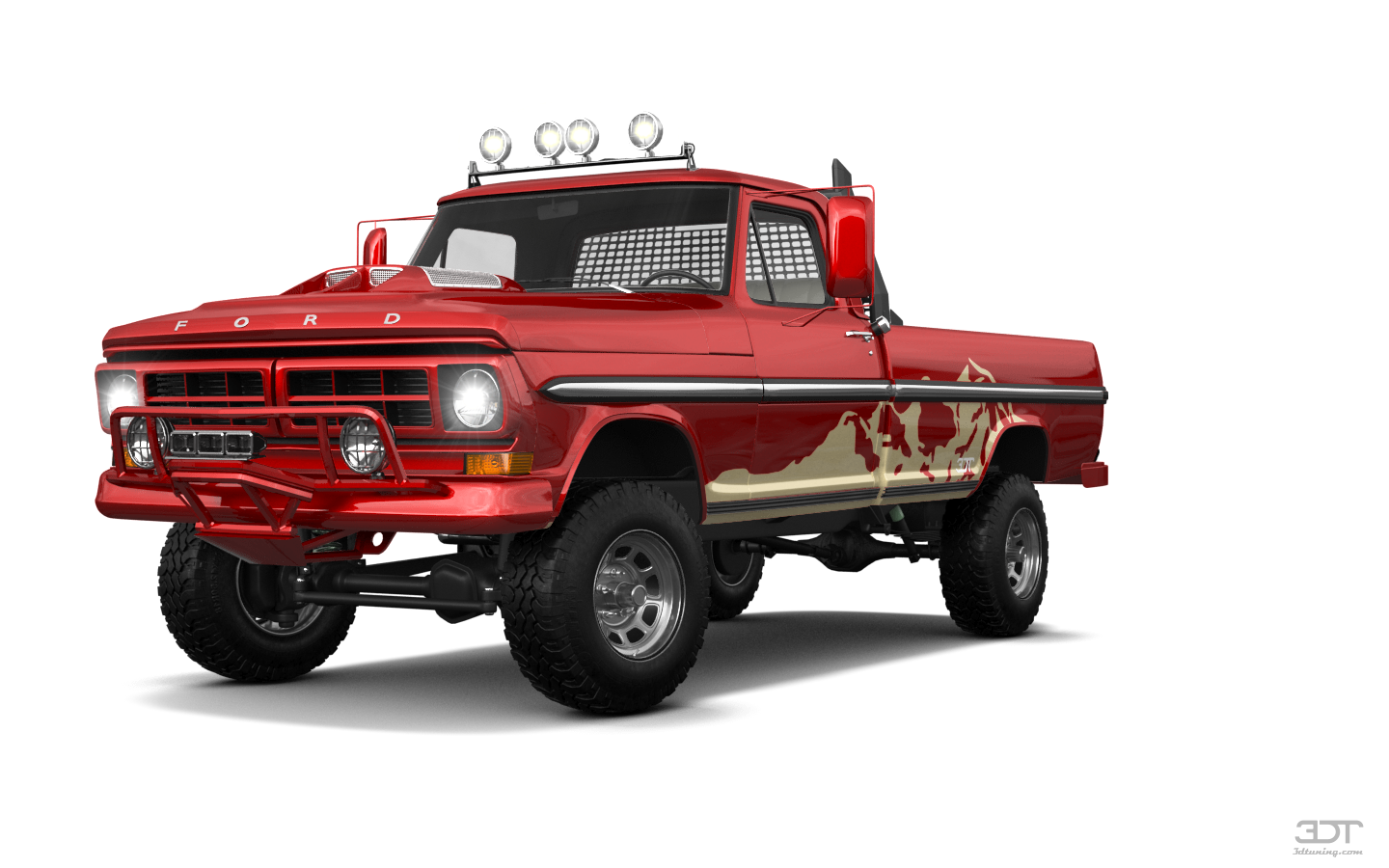 Tuning Ford F-250 2 Door pickup truck 1971