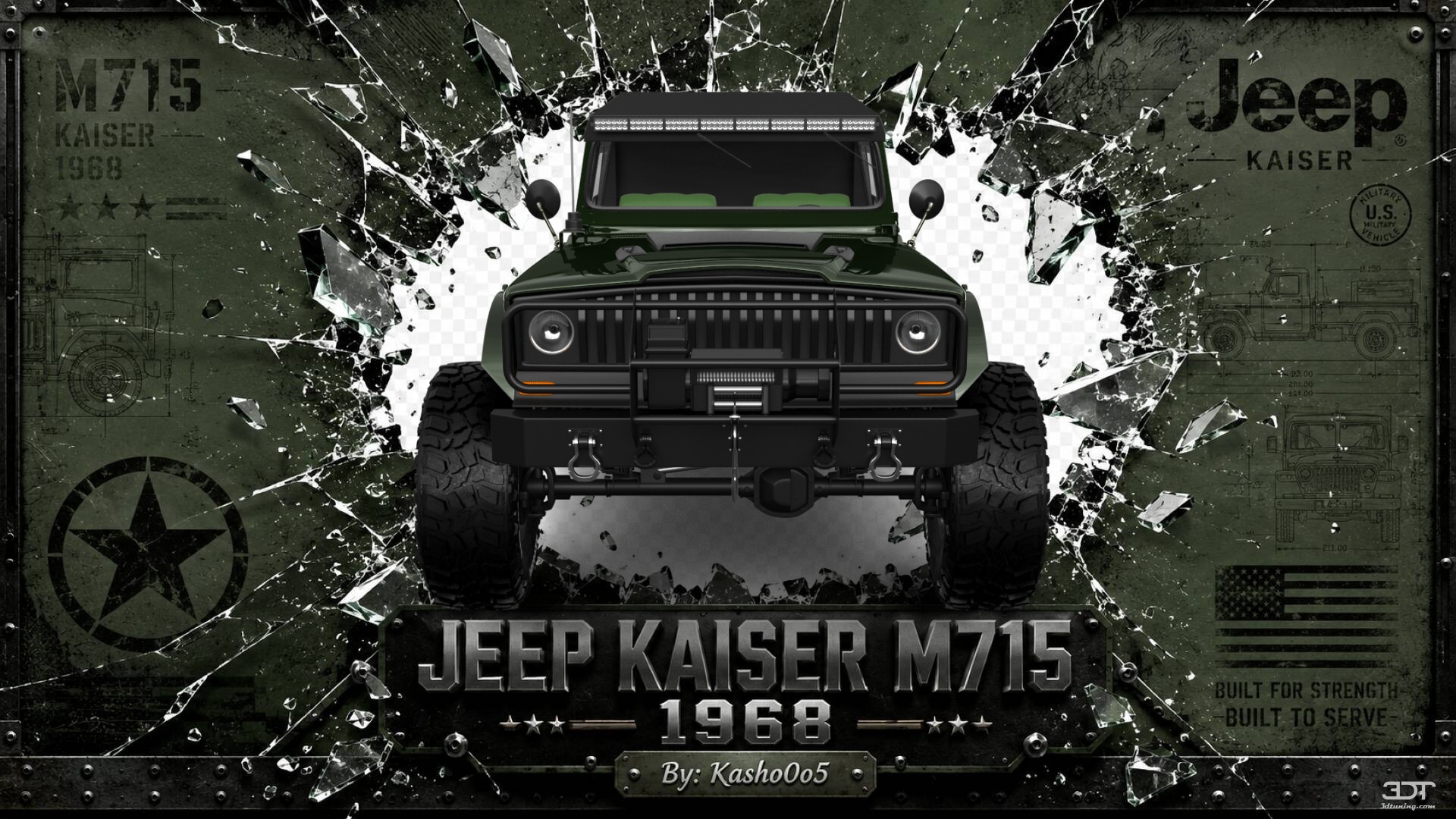 Jeep Kaiser M715 2 Door pickup truck 1968 tuning