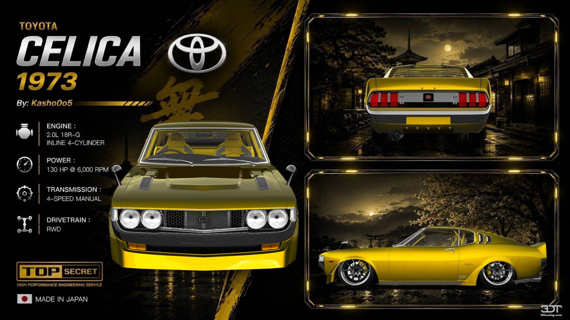 Tuning Toyota Celica 3 Door Coupe 1973