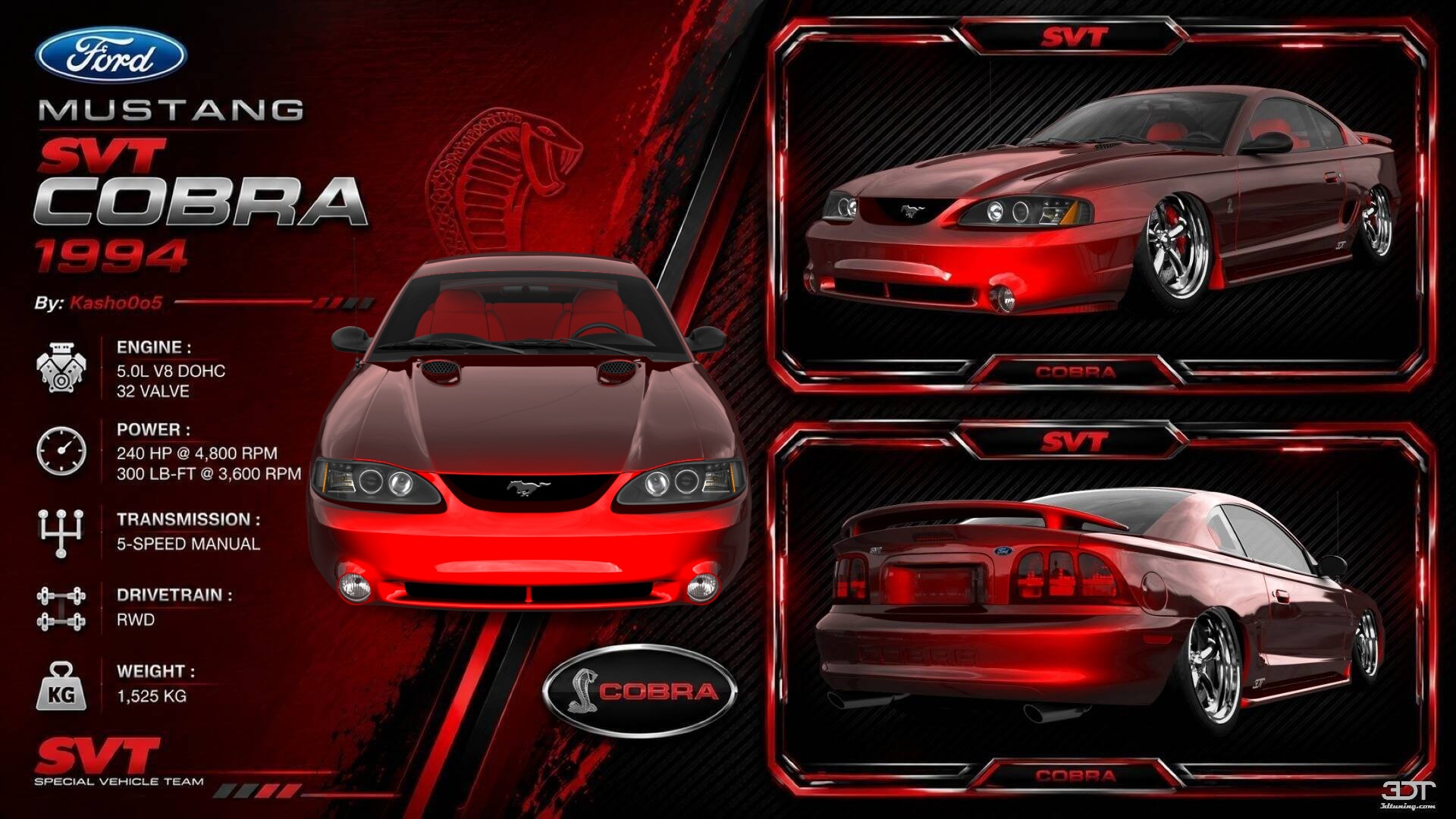 Ford Mustang 2 Door Coupe 1994 tuning