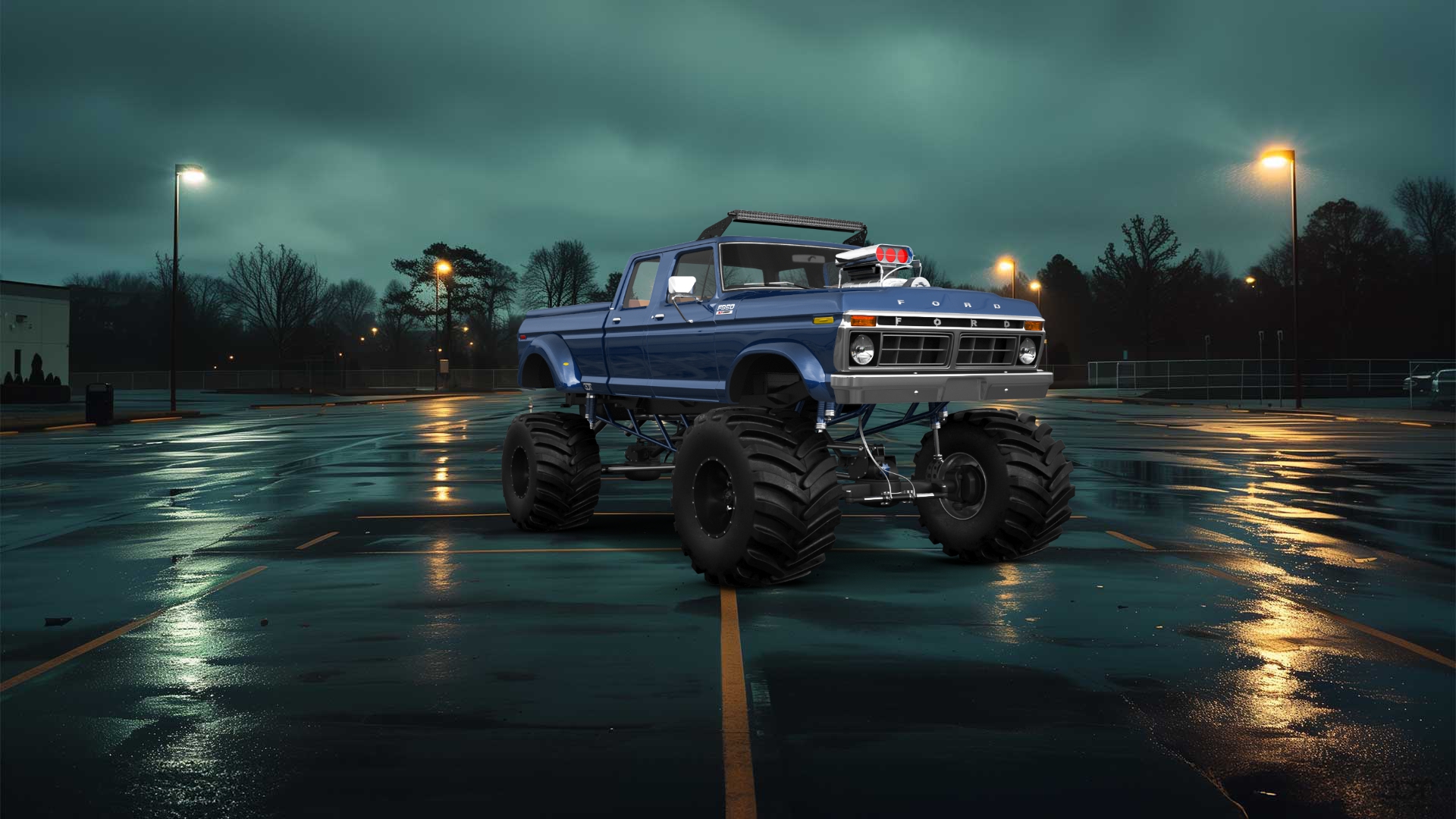 Ford F-350 Dually 4 Door pickup truck 1973 tuning