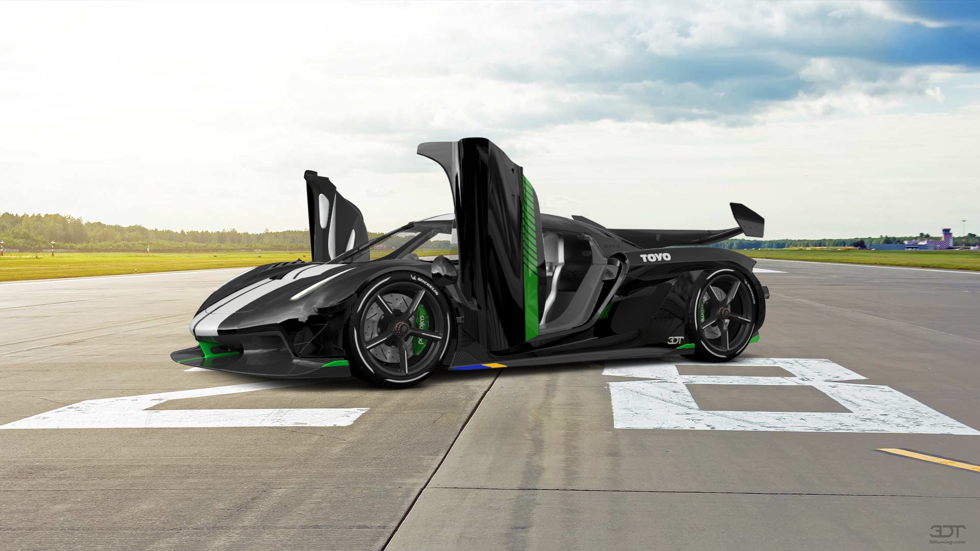 Custom Koenigsegg Jesko 2020 2 door targa top by Alexandru Horj