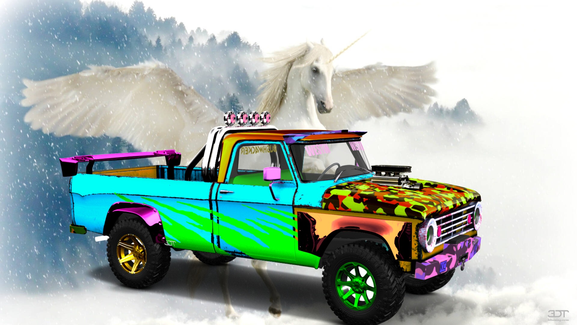 Dodge Power Wagon W200 2 Door pickup truck 1966 tuning