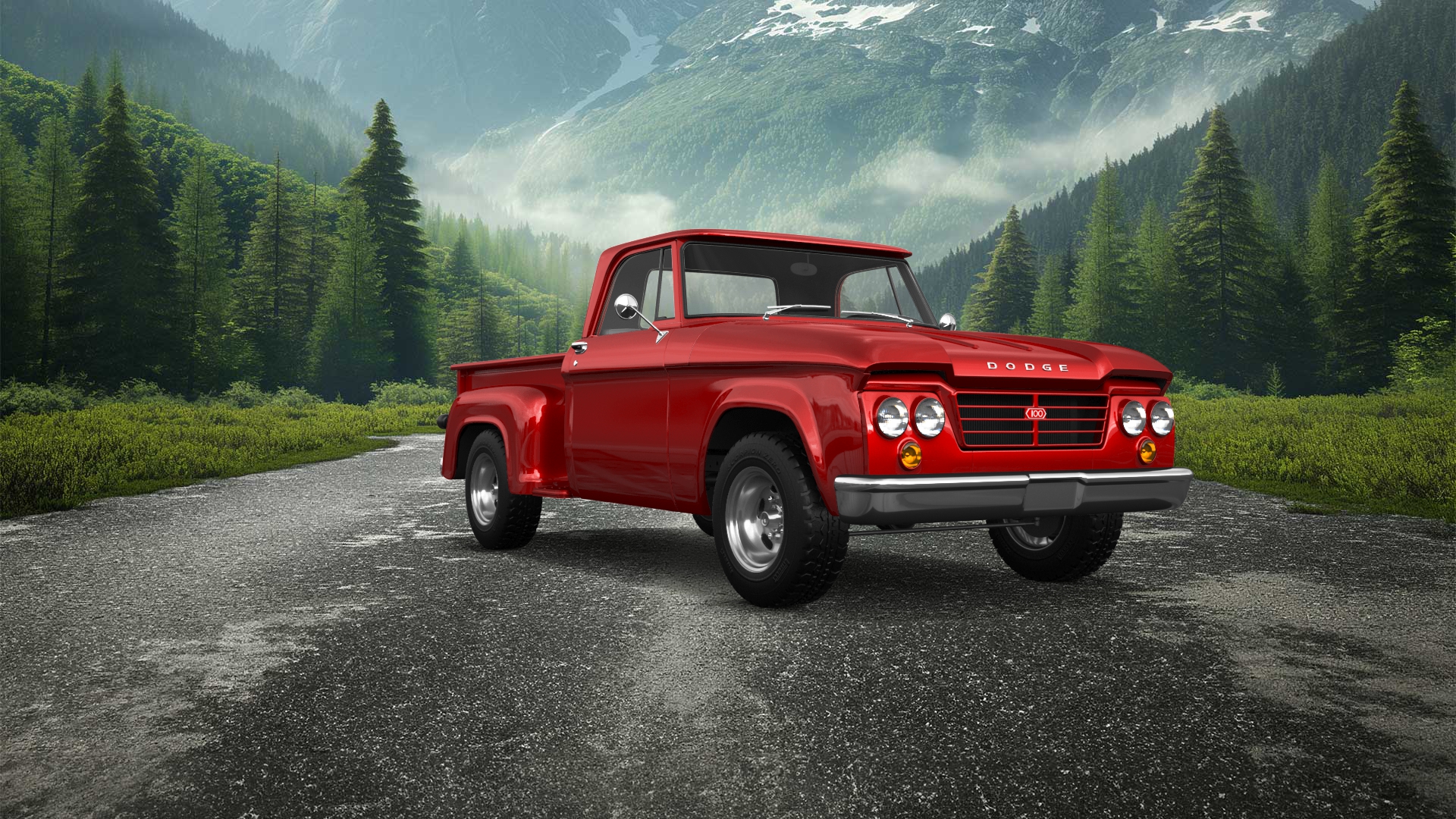 Dodge D-100 Stepside 2 Door pickup truck 1961 tuning