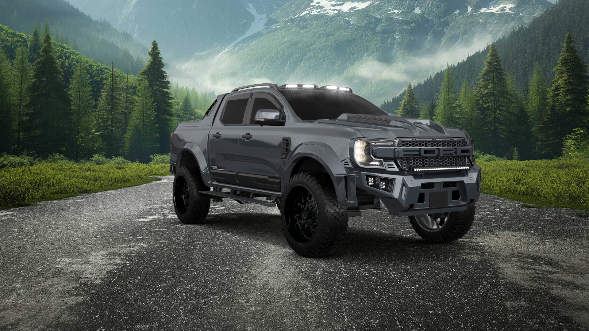 Ford Ranger 4 Door pickup truck 2022 tuning