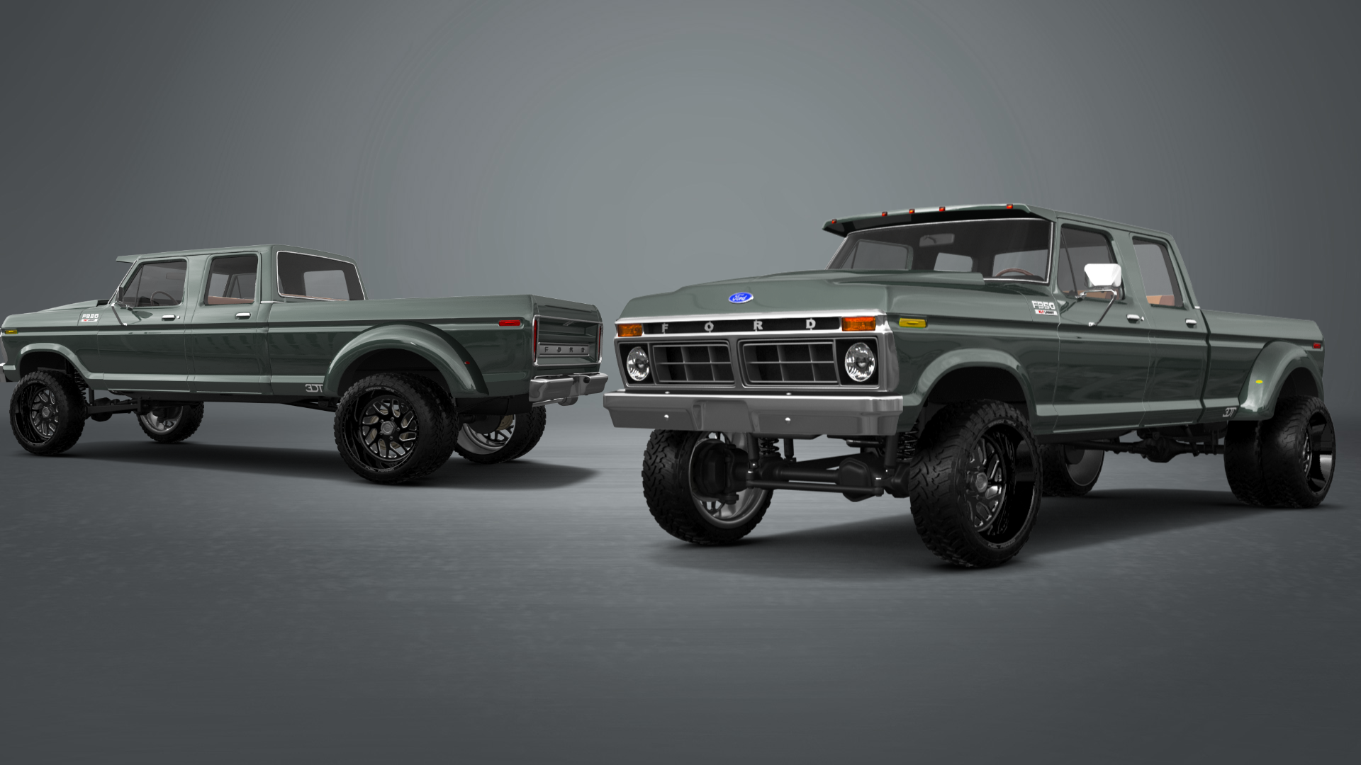 Ford F-350 Dually 4 Door pickup truck 1973 tuning