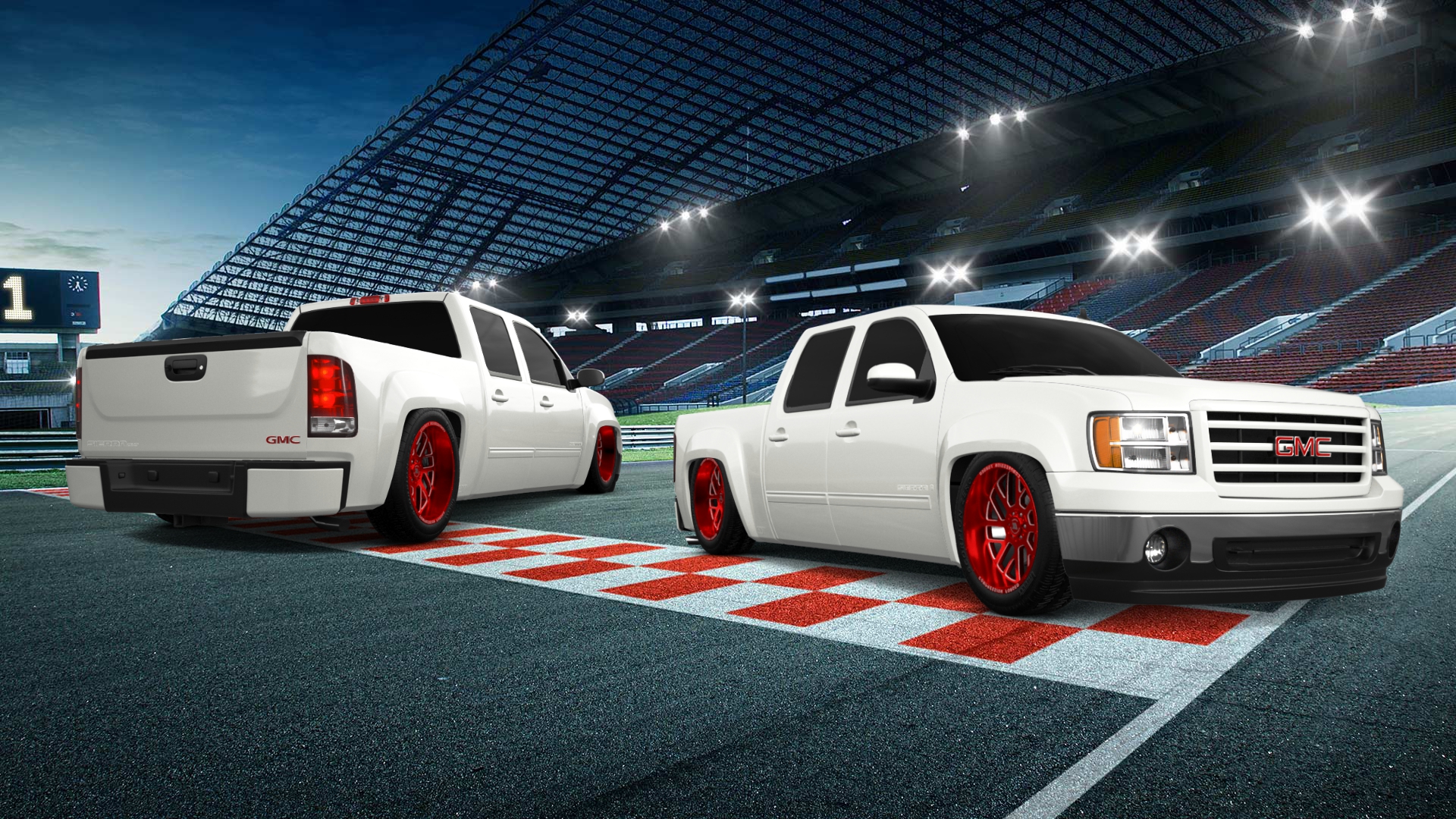 GMC Sierra 1500 Crew Cab 5.8 ft box 4 Door pickup truck 2007 tuning