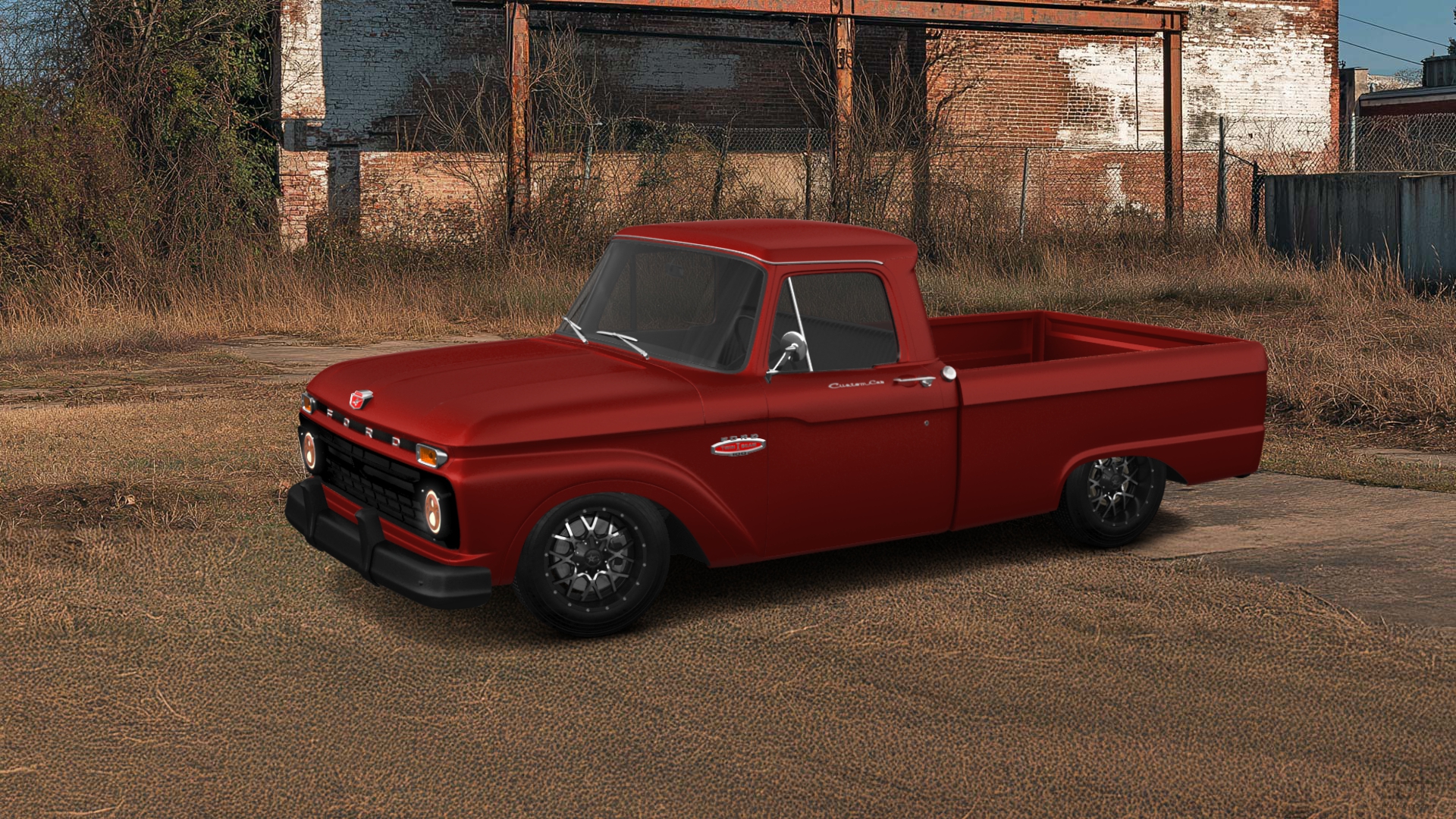 Ford F-100 Custom Cab 2 Door pickup truck 1966 tuning