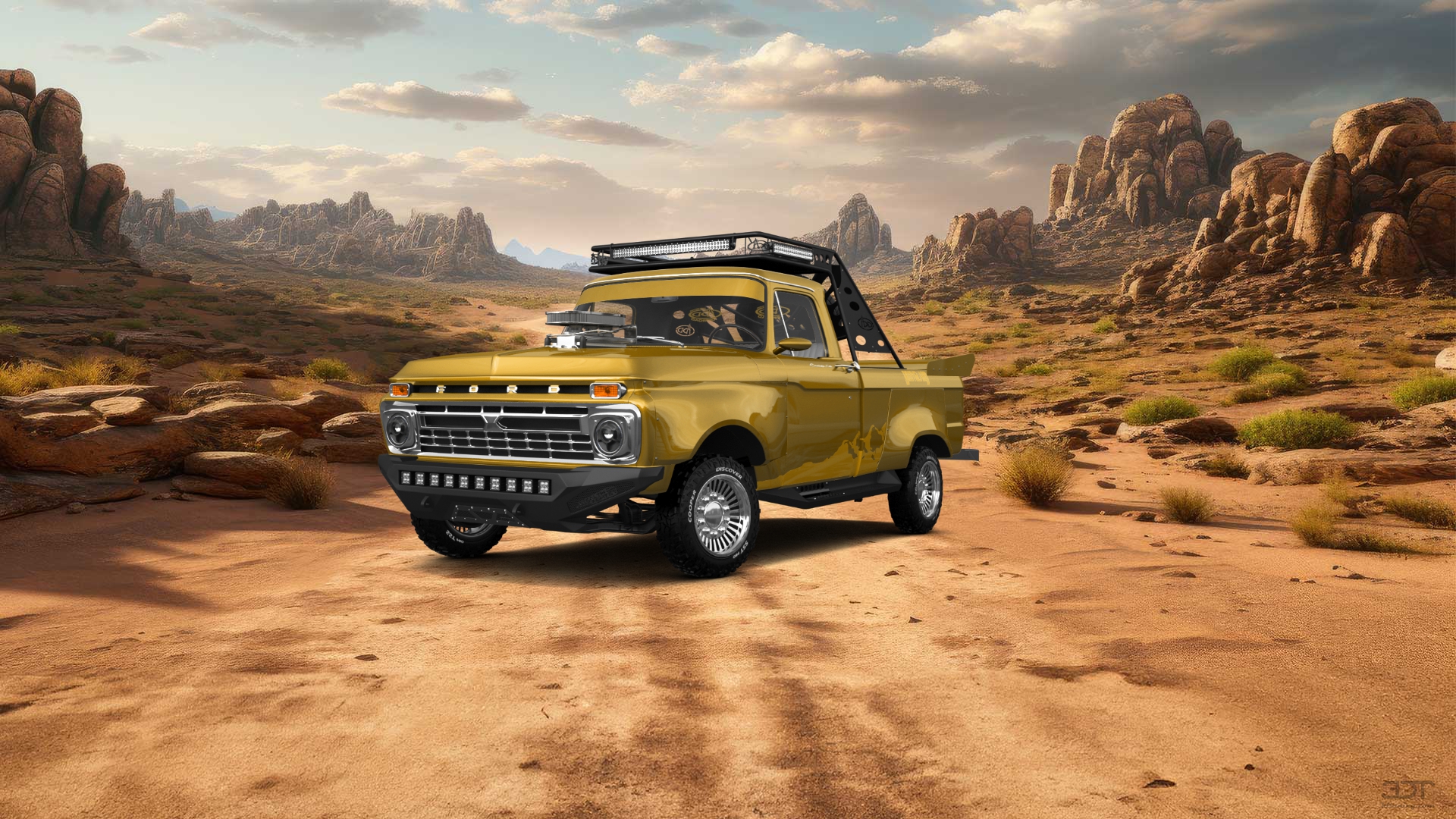 Ford F-100 Custom Cab 2 Door pickup truck 1966