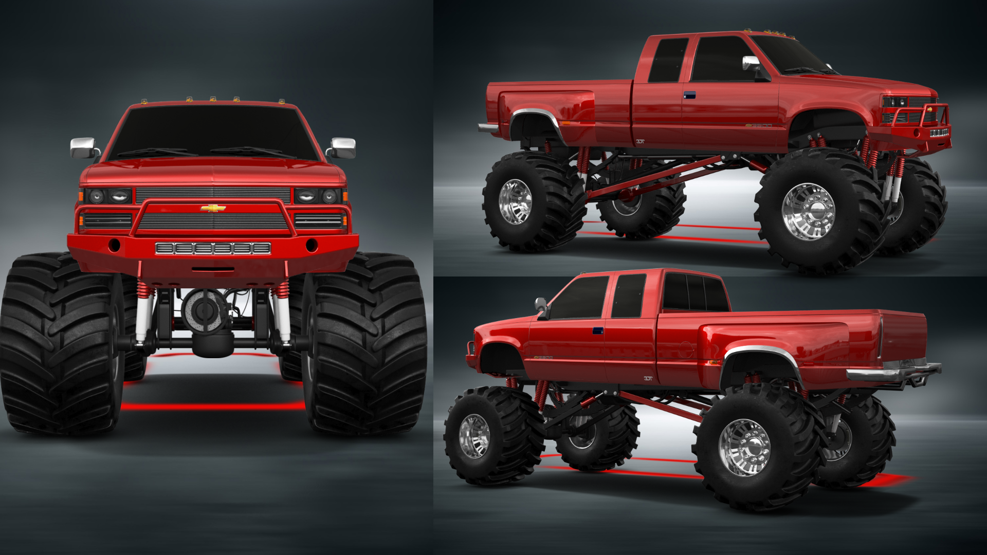 Chevrolet K3500 Extended Cab Pickup Truck 1988