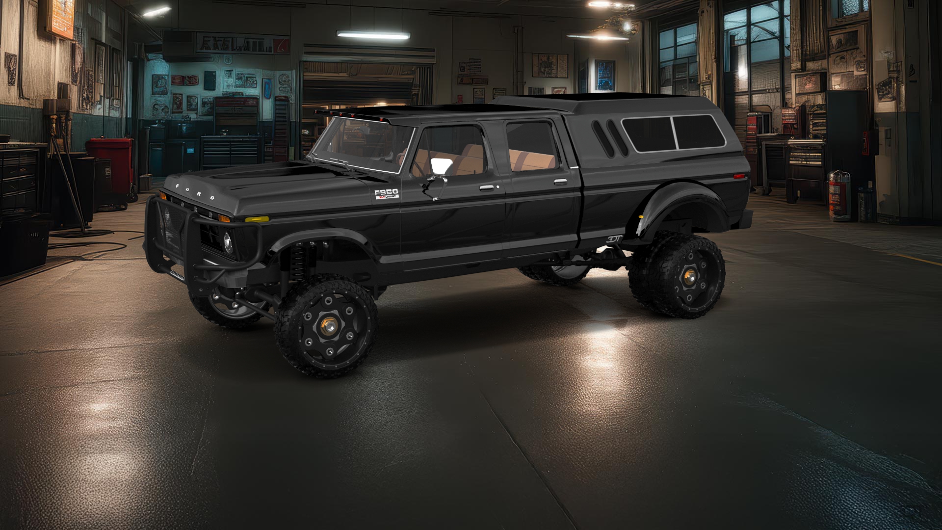 Ford F-350 Dually 4 Door pickup truck 1973 tuning
