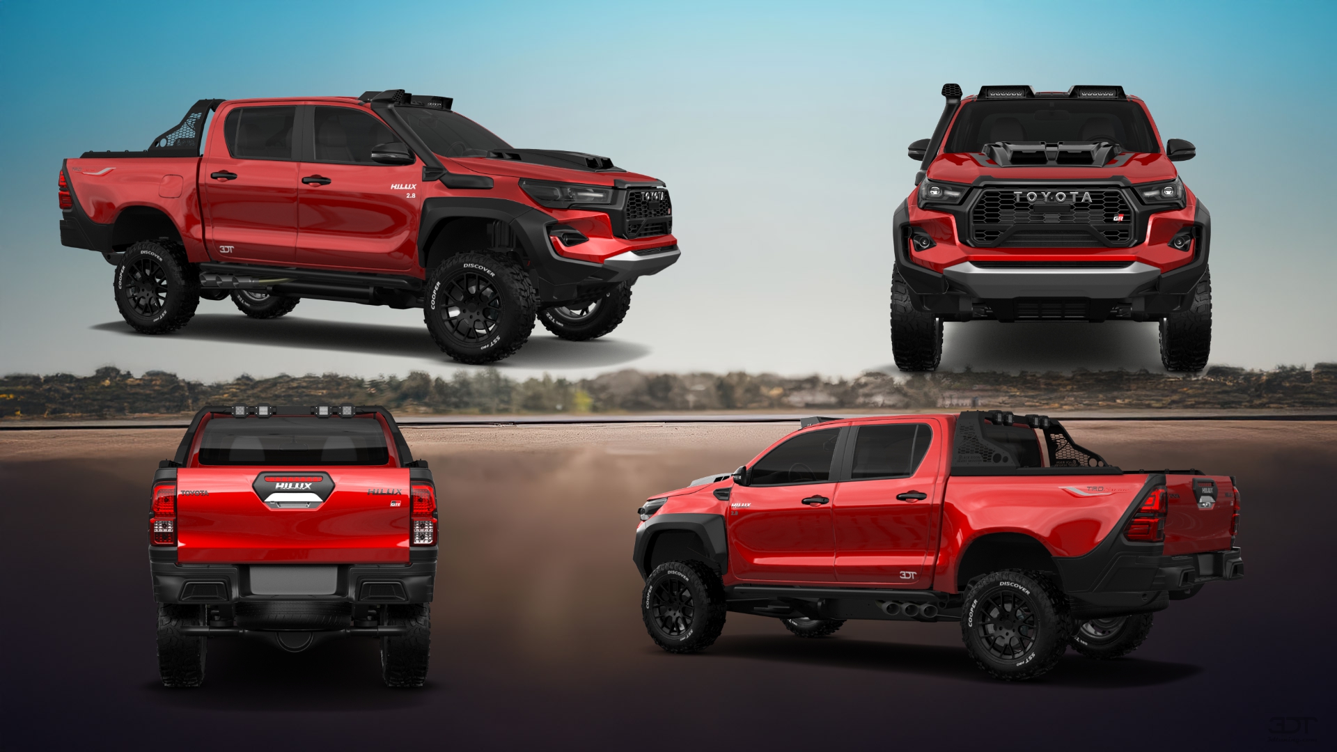 Toyota Hilux Double Cab 4 Door pickup truck 2015 tuning
