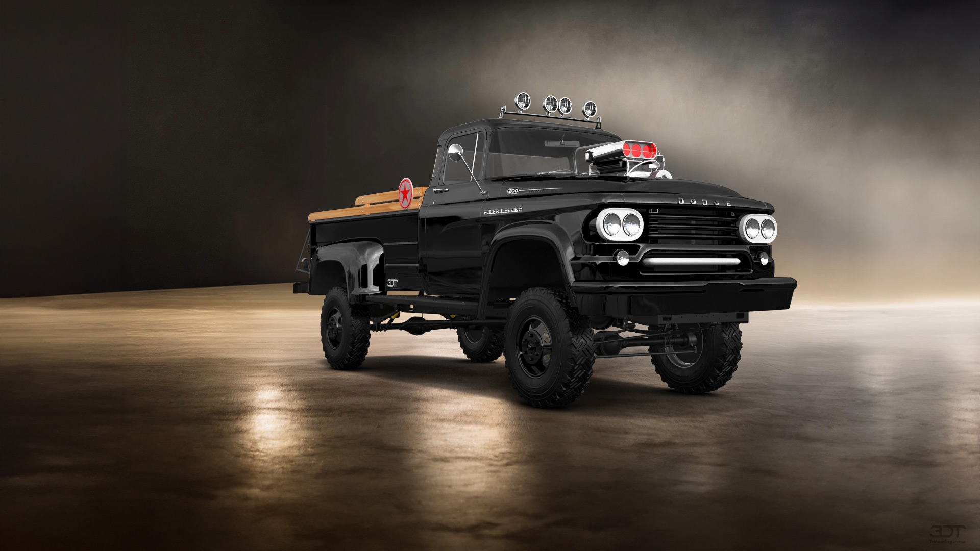 Dodge Power Wagon W300 2 Door pickup truck 1958 tuning