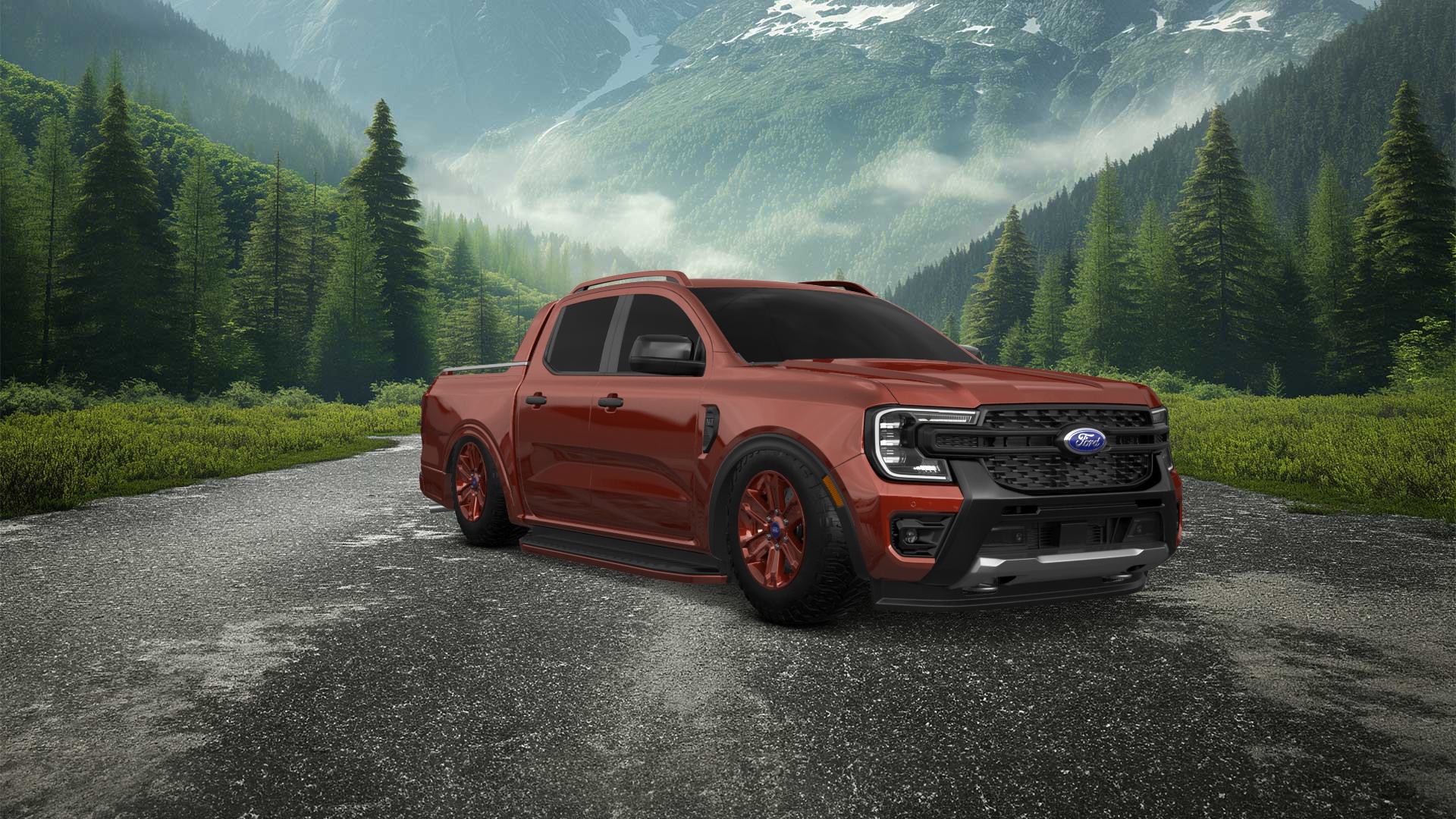 Ford Ranger 4 Door pickup truck 2022 tuning